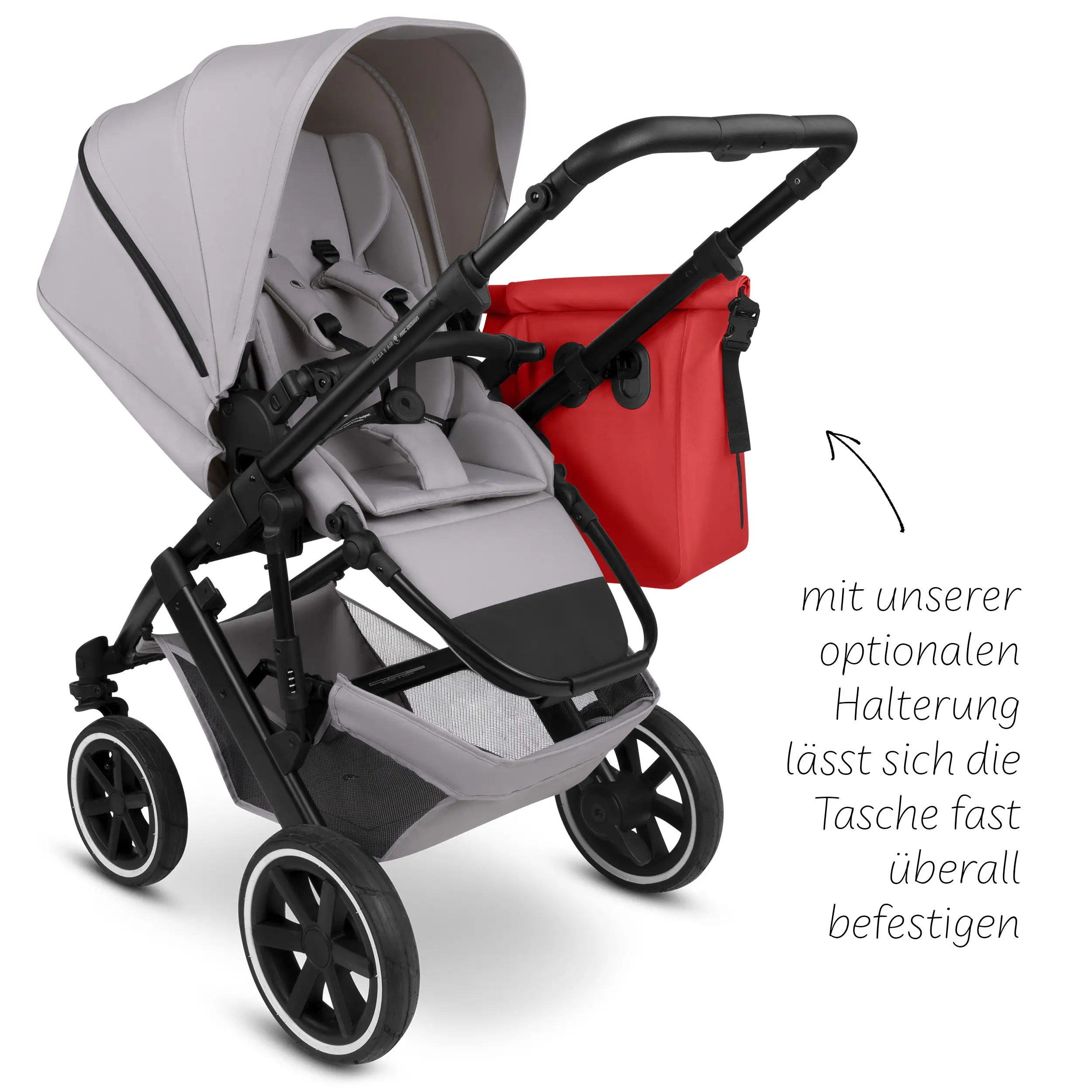 Satteltasche Sion 20L für Kinderwagen Fahrradanhänger & Alltag - Mango