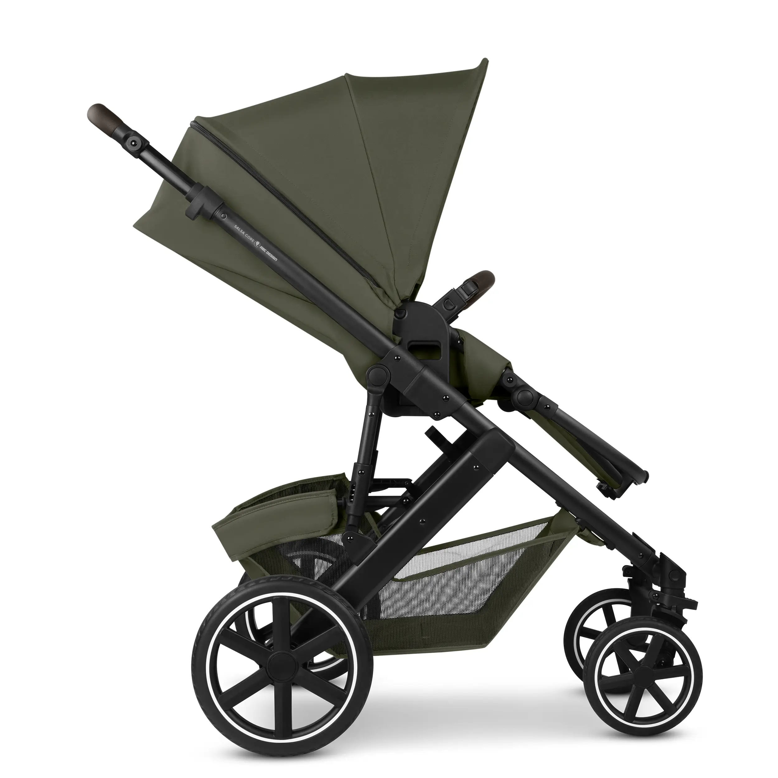 3in1 Kinderwagen-Set Salsa Core inkl. Babyschale mit Liegefunktion Calla - Olive