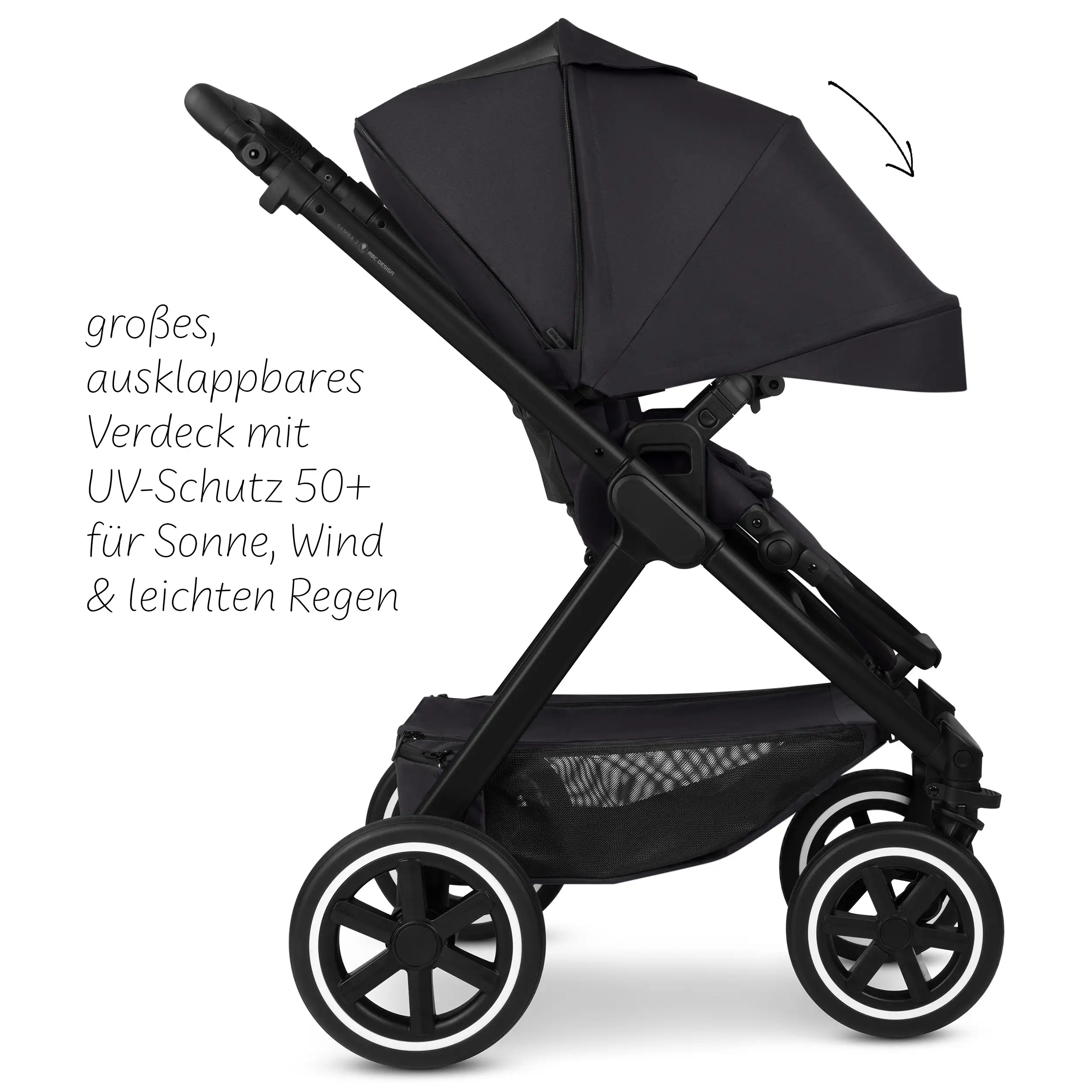 3in1 Kinderwagen-Set Samba 2 inkl. Babyschale Maxi Cosi Pebble 360 Pro 2 - Coal
