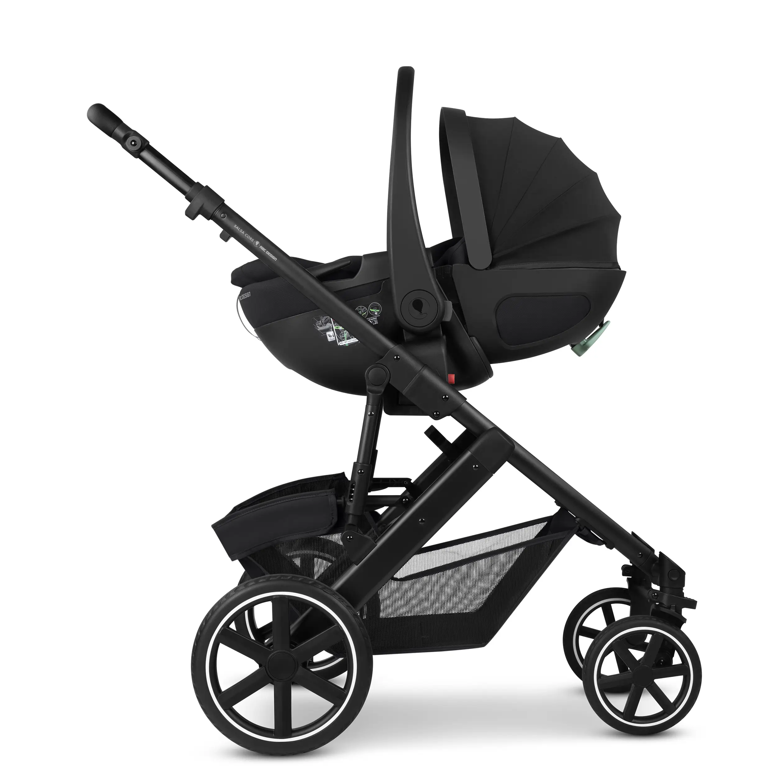3in1 Kinderwagen-Set Salsa Core inkl. Babyschale mit Liegefunktion Calla - Ink