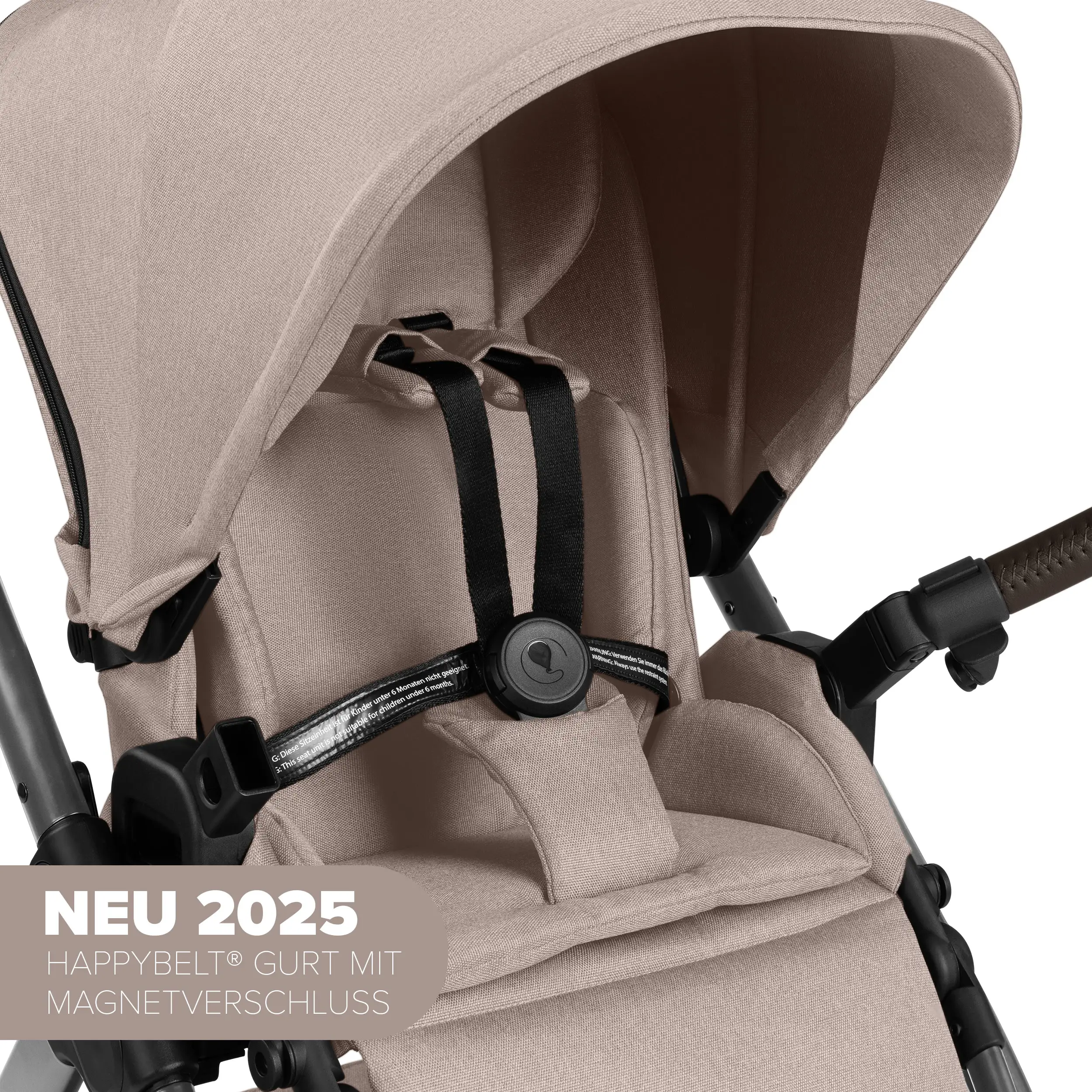 4in1-Kinderwagen-Set Samba 2 inkl. Babyschale Calla mit Liegefunktion - Camel