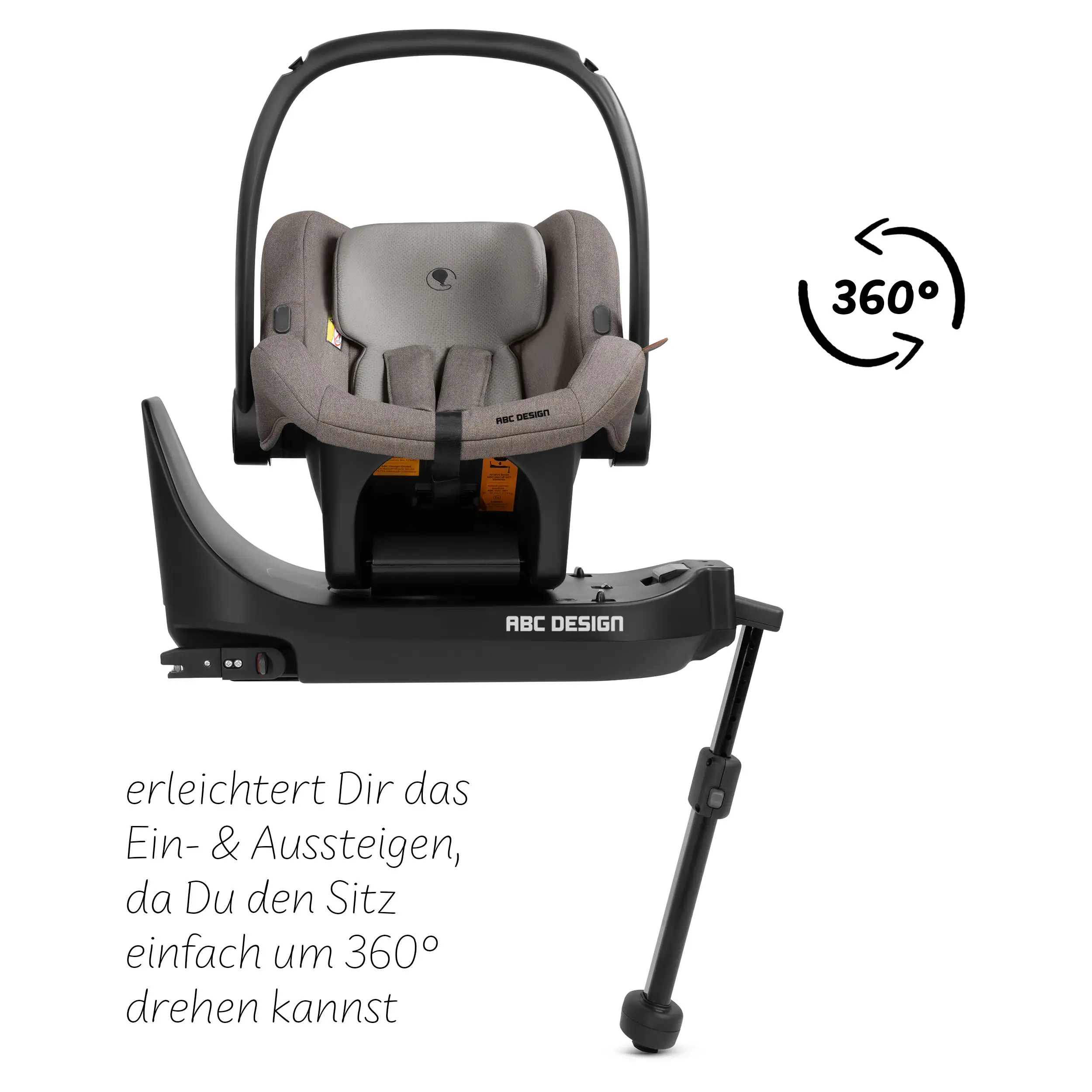 Babyschale Tulip i-Size inkl. drehbarer Isofix Base Root - Black