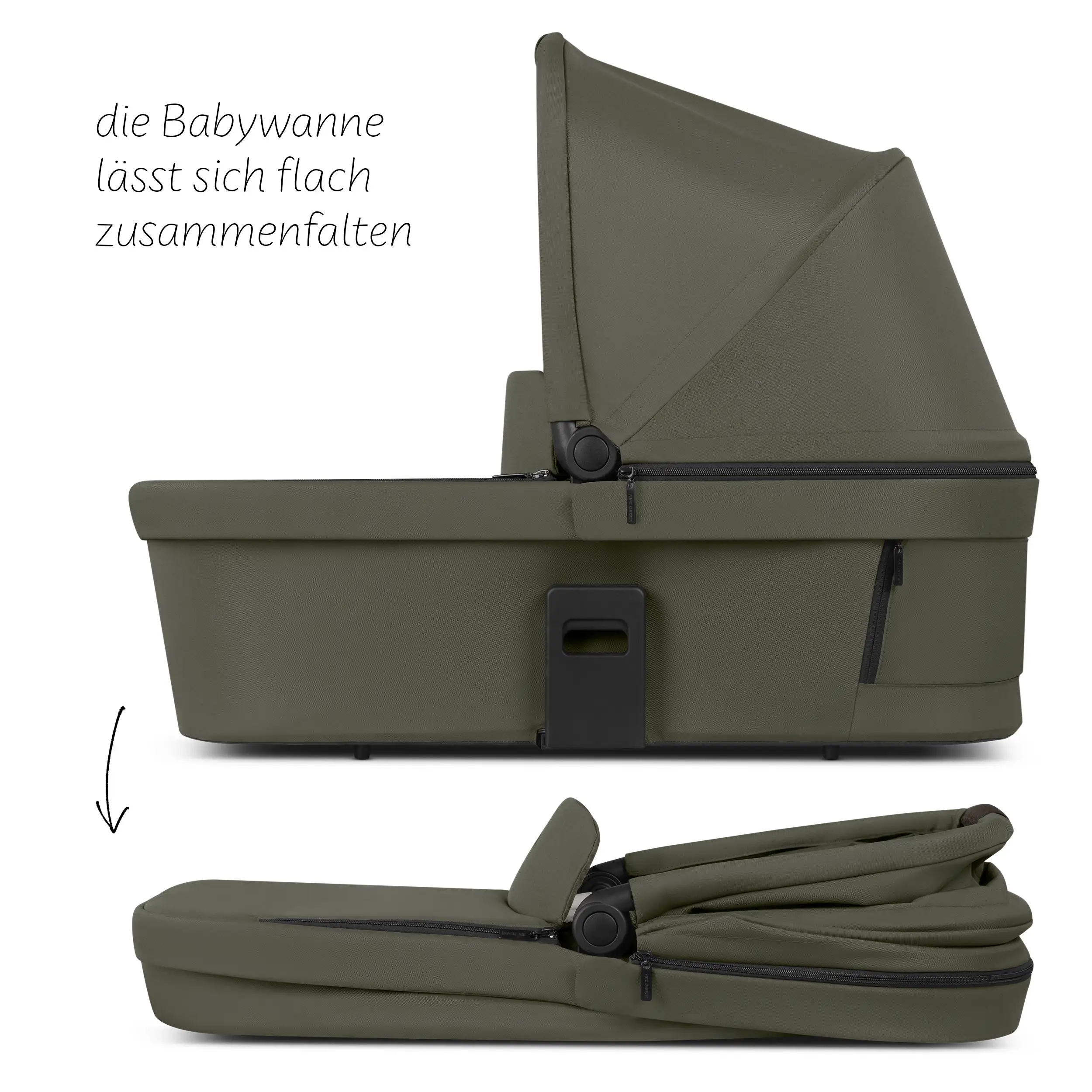 Ensemble poussette 4en1 Salsa Core avec coque auto inclinable Calla et base ISOFIX Root - Olive