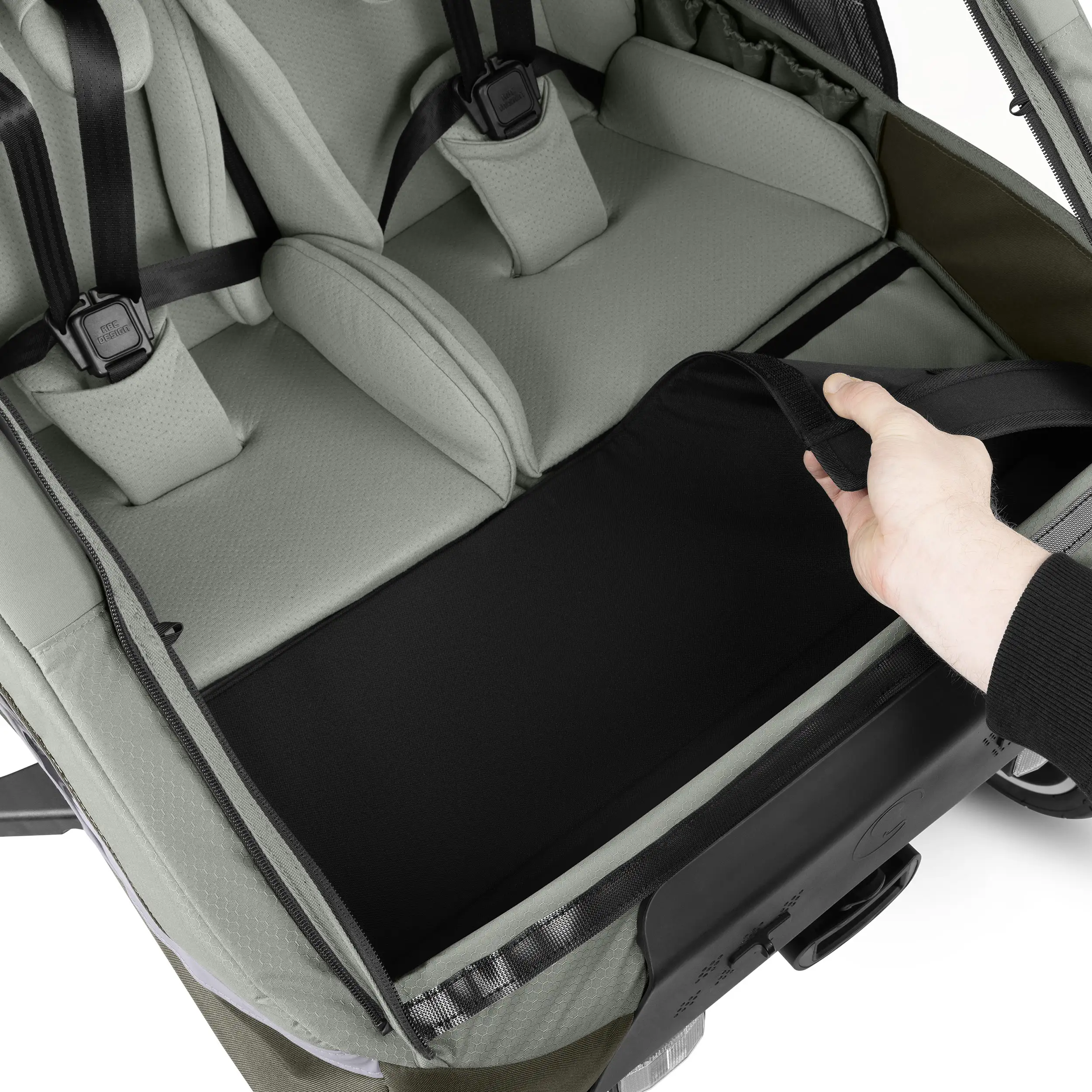 Remorque à vélo Tour 2 avec 2 sièges confortables et roues gonflables - Falcon