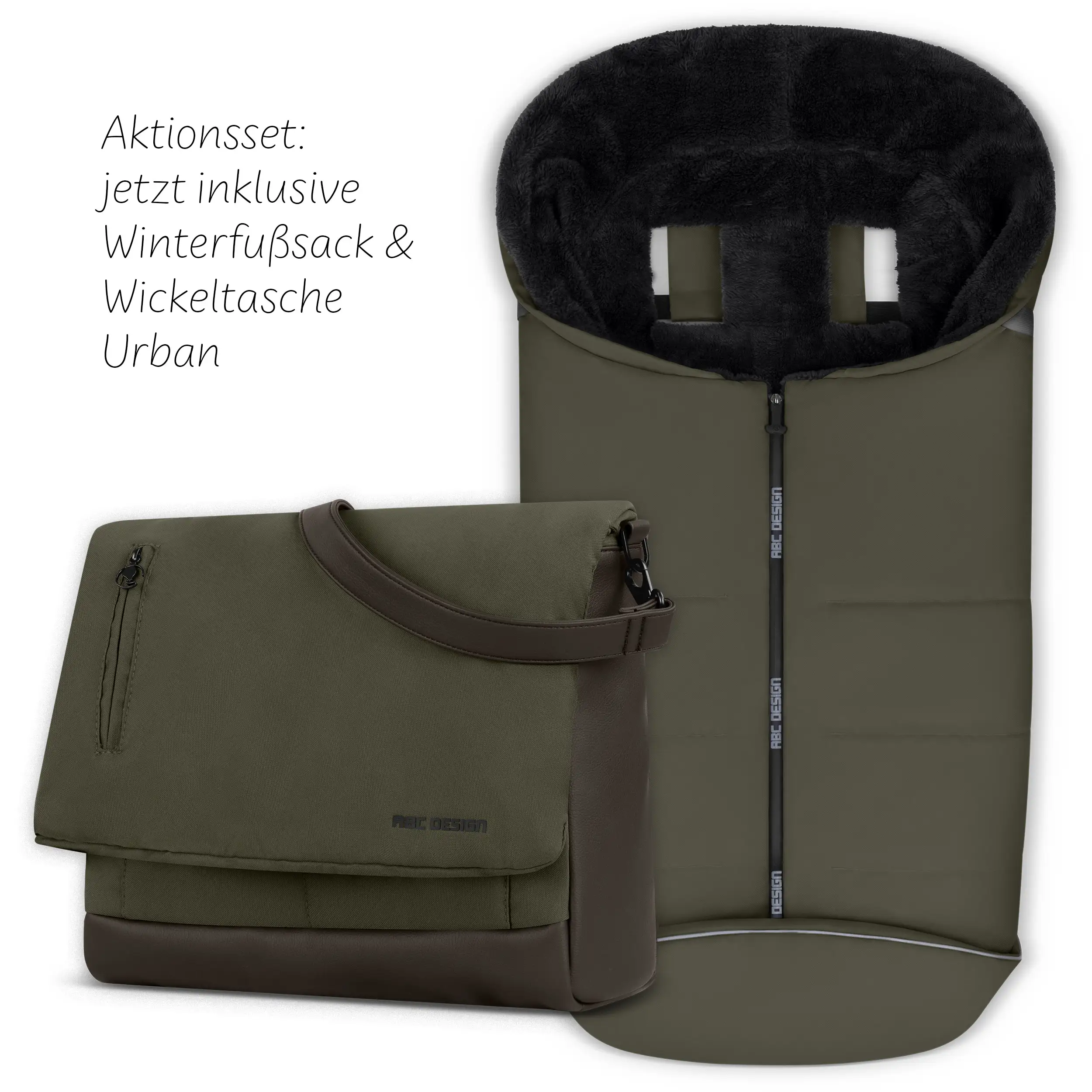 Kombi-Kinderwagen Salsa 5 Air inkl. Winterfußsack & Wickeltasche - Avocado