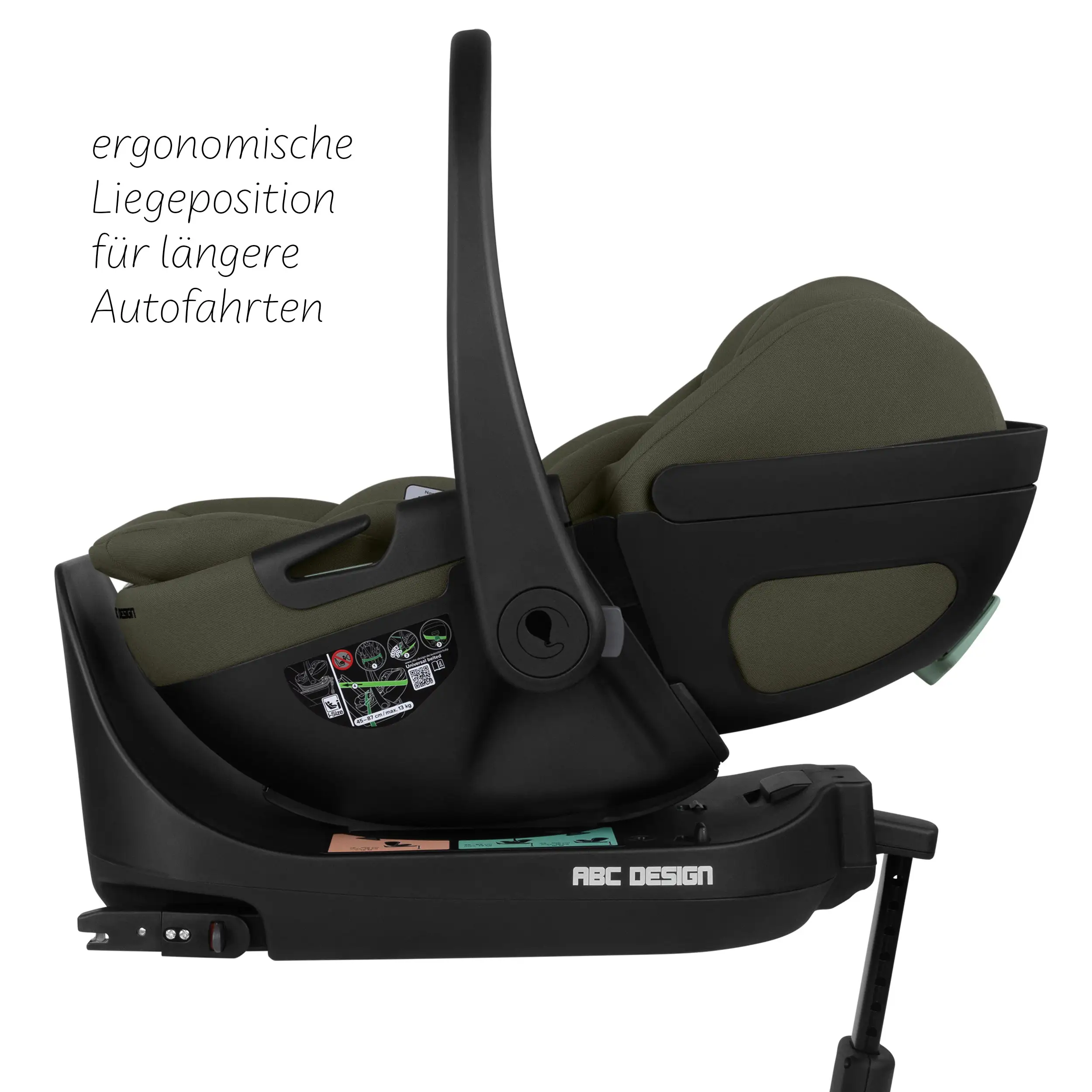 Ensemble poussette 4en1 Salsa Core avec coque auto inclinable Calla et base ISOFIX Root - Olive
