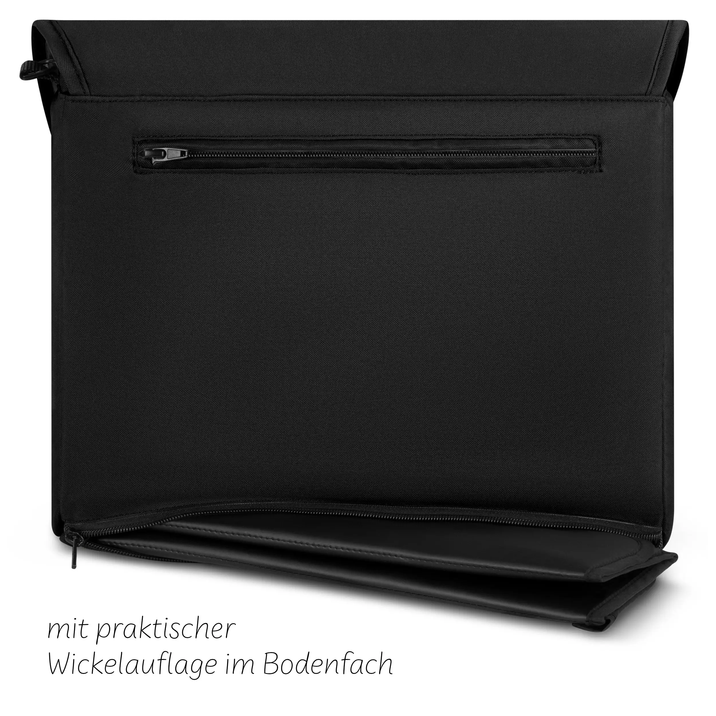 Zubehör Set Kinderwagen - Wickeltasche, Winterfußsack, Regenschutz & Moskitonetz - Black