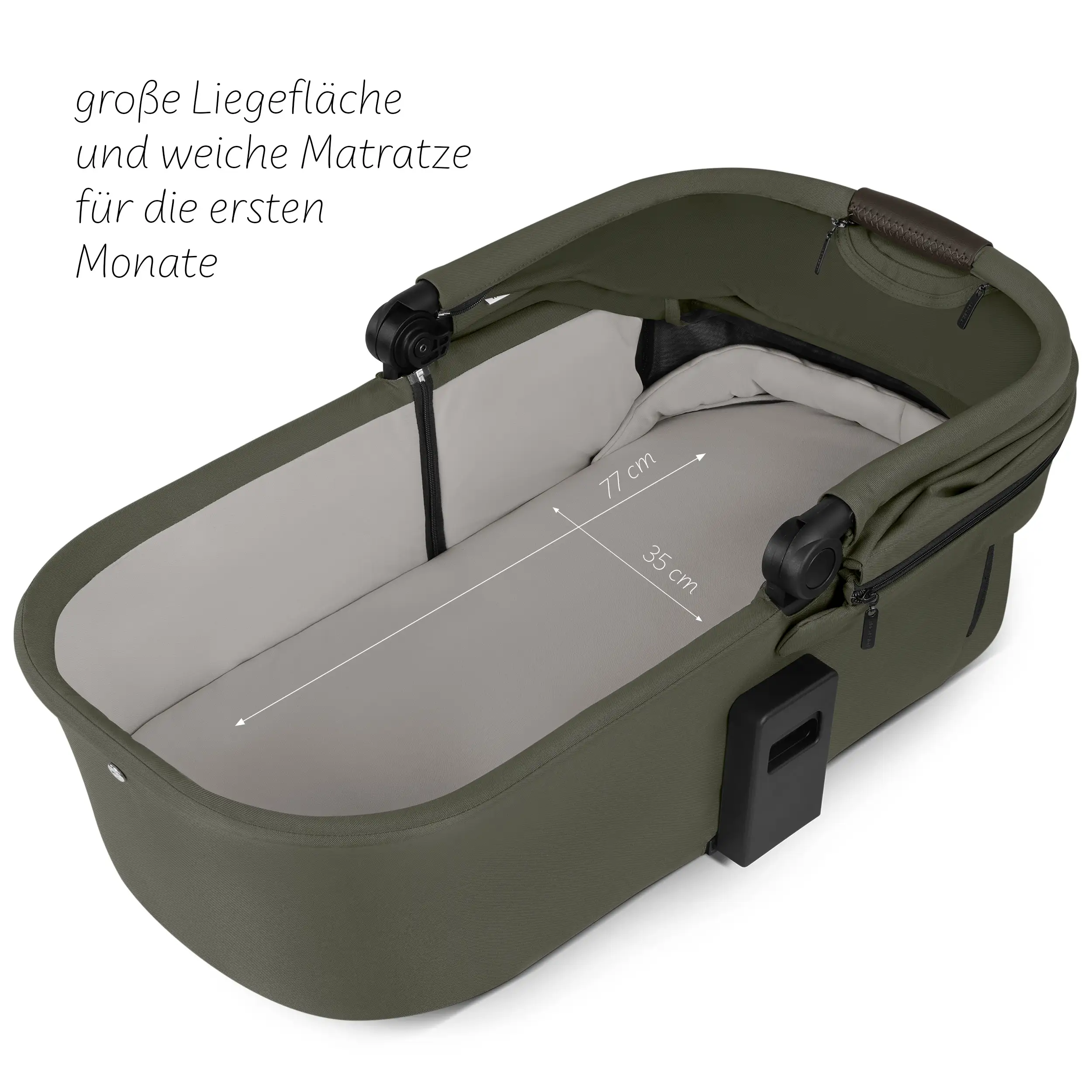 Ensemble poussette 4en1 Salsa Core avec coque auto inclinable Calla et base ISOFIX Root - Olive