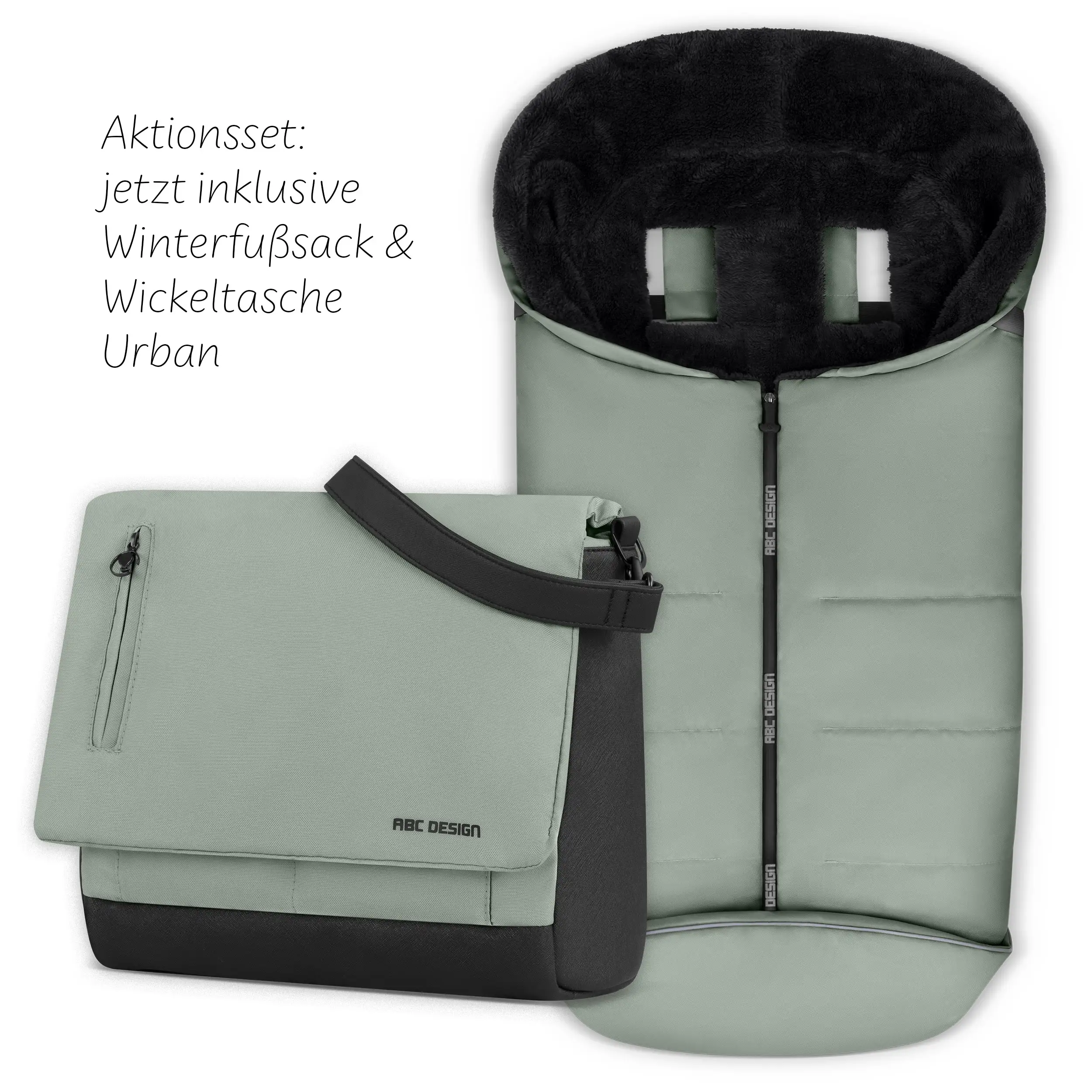 Kombi-Kinderwagen Salsa 5 Air inkl. Winterfußsack & Wickeltasche - Pine