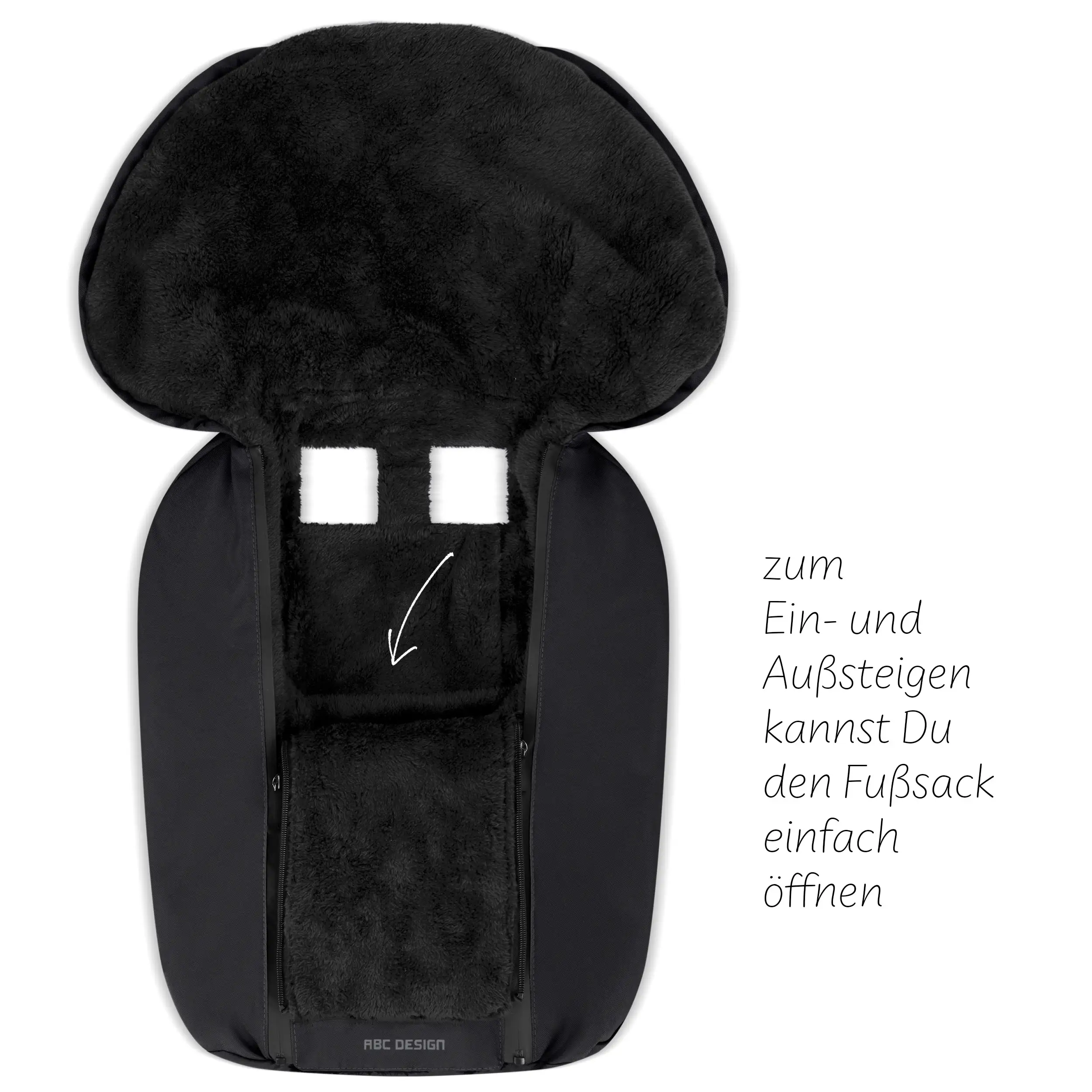 Neugeborenen Fußsack - Black