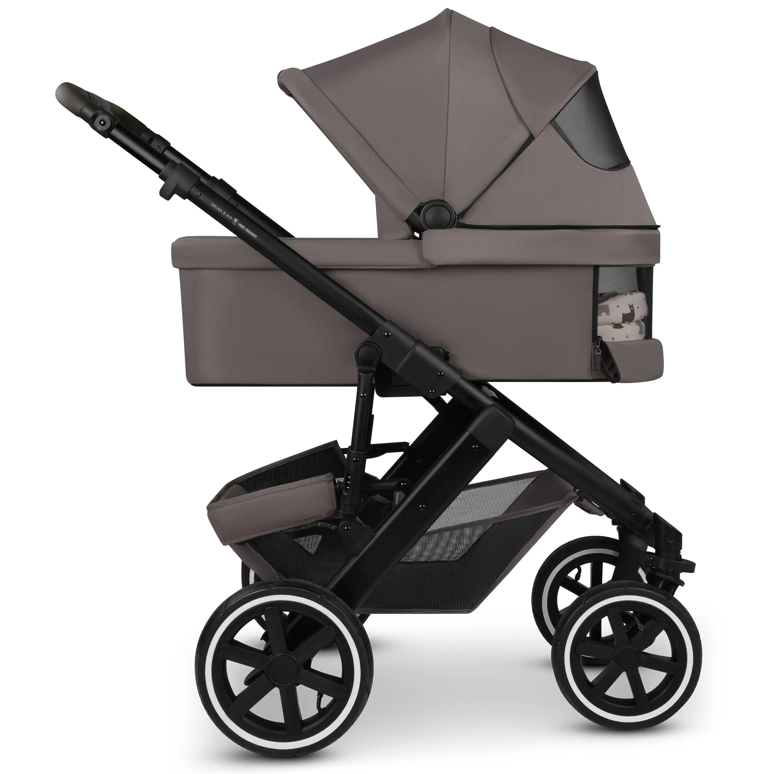 Paquet 1/2 Ensemble poussette 3en1 Salsa 5 Air - Marron