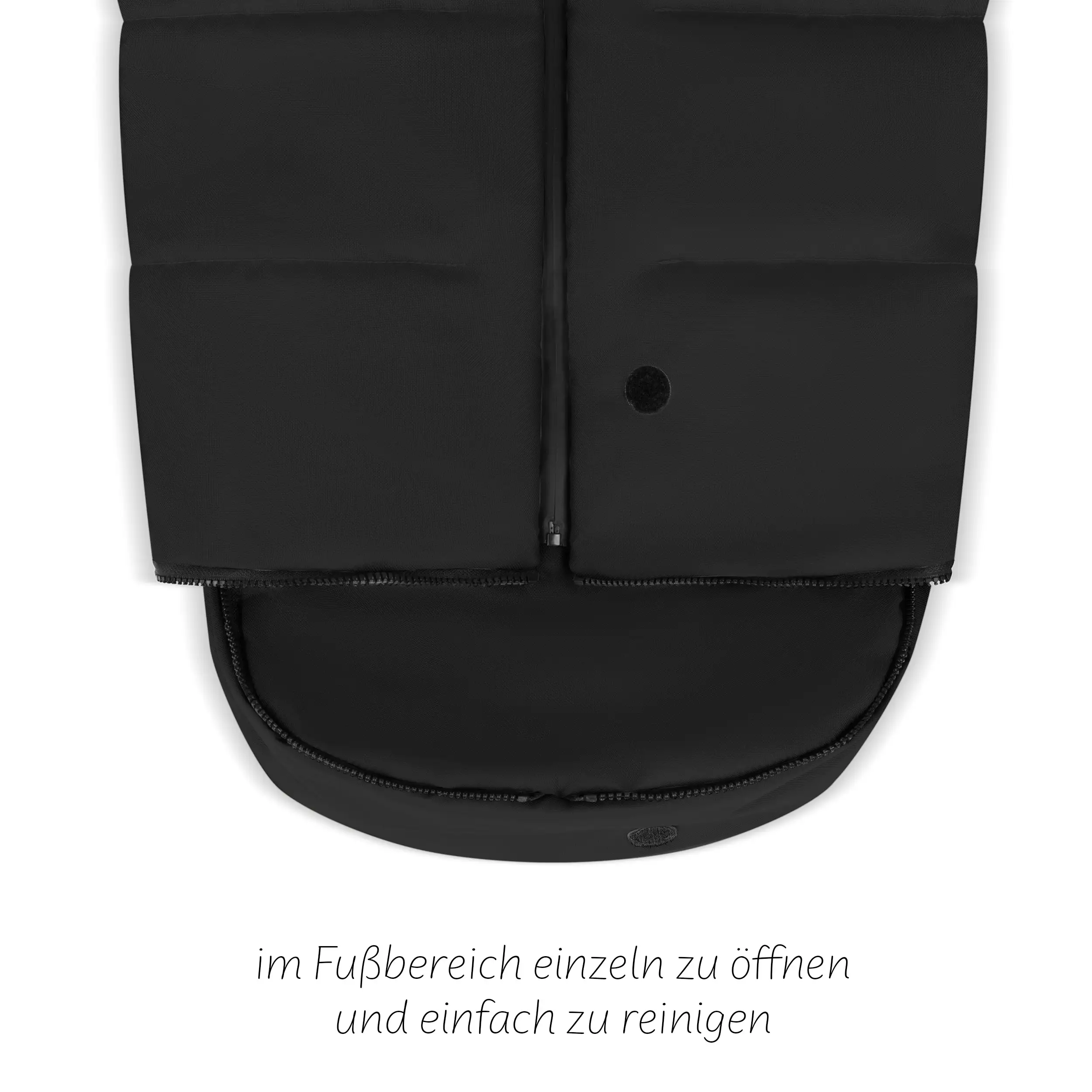 Zubehör Set Kinderwagen - Wickeltasche, Winterfußsack, Regenschutz & Moskitonetz - Black