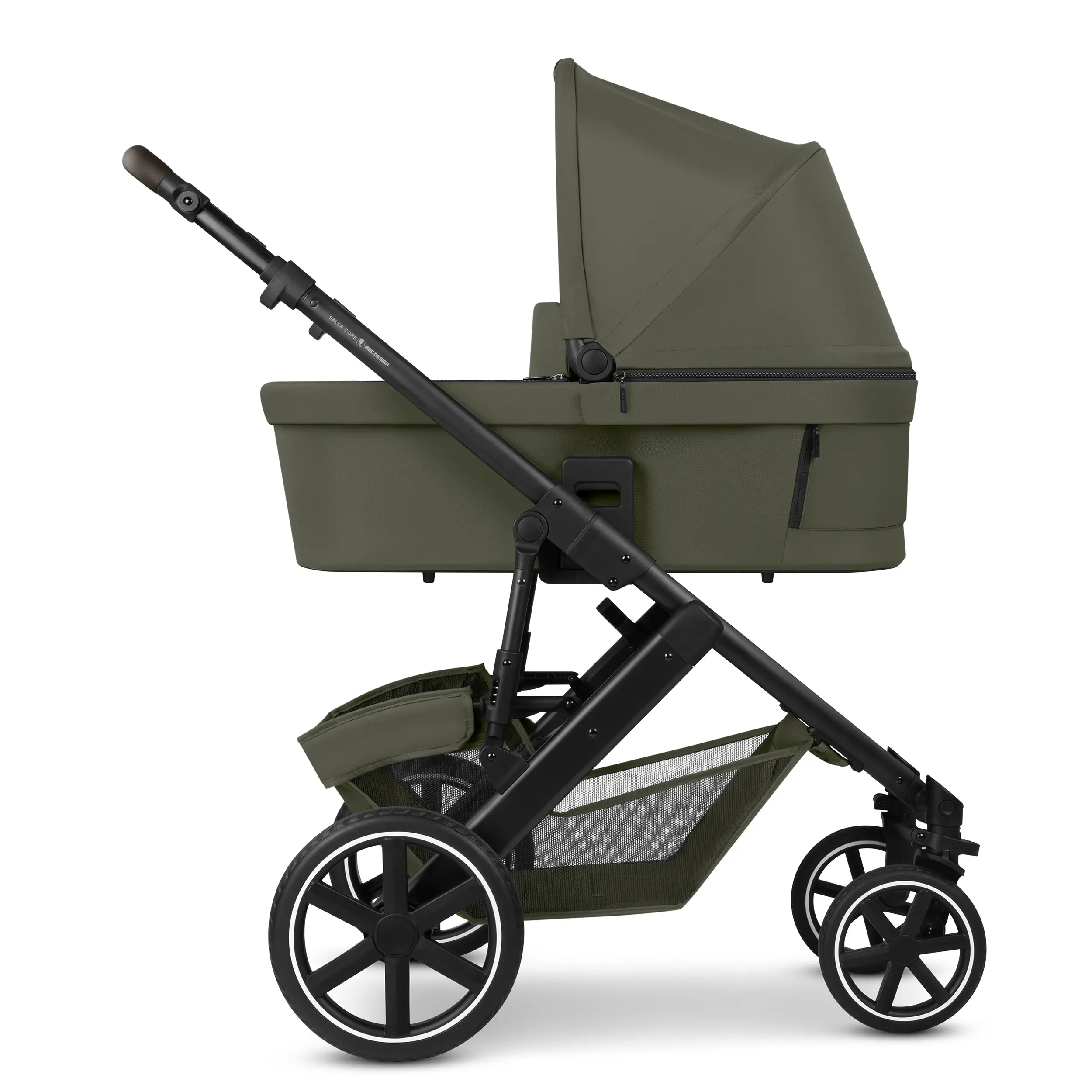 3in1 Kinderwagen-Set Salsa Core inkl. Babyschale mit Liegefunktion Calla - Olive