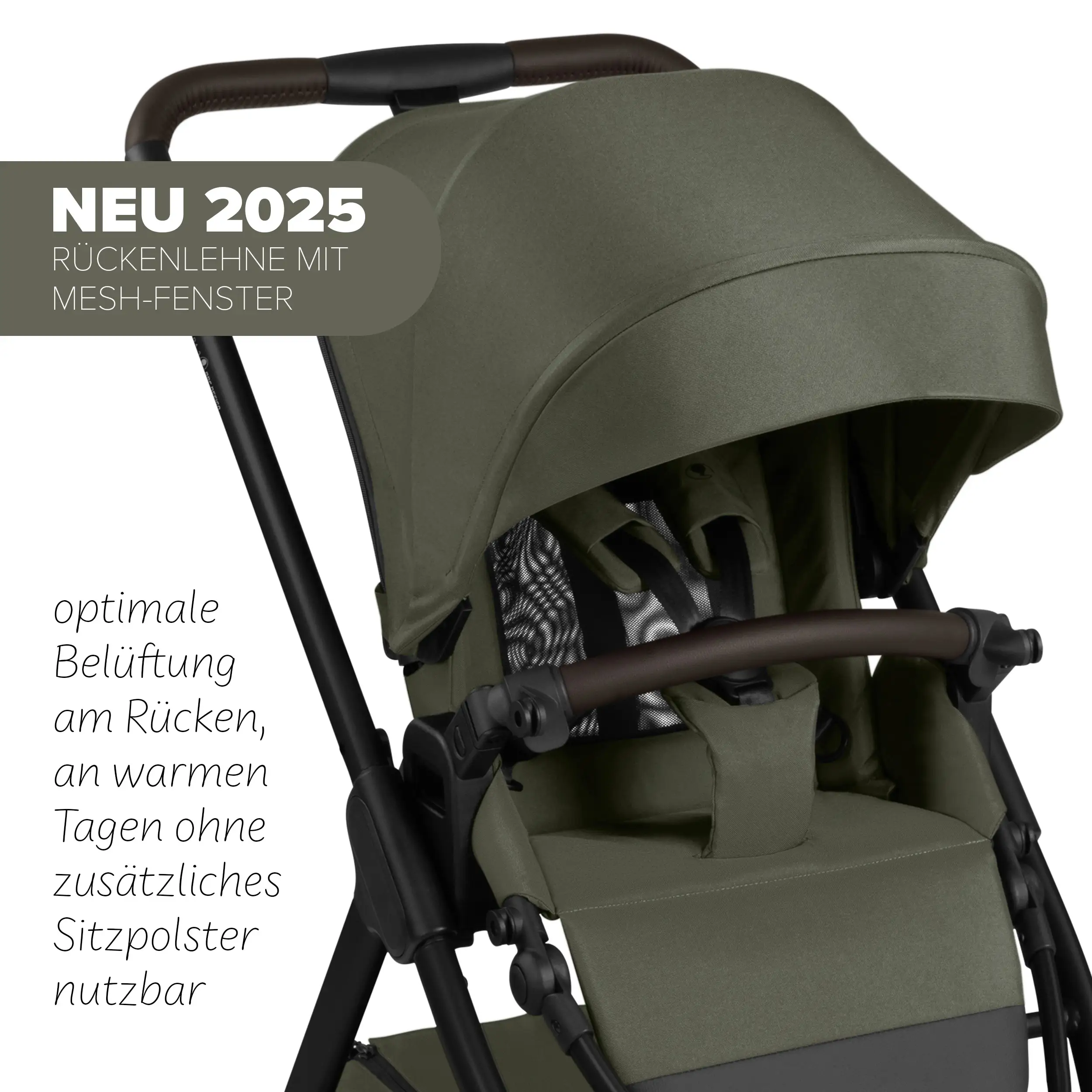 4in1-Kinderwagen-Set Samba 2 inkl. Babyschale Calla mit Liegefunktion - Avocado