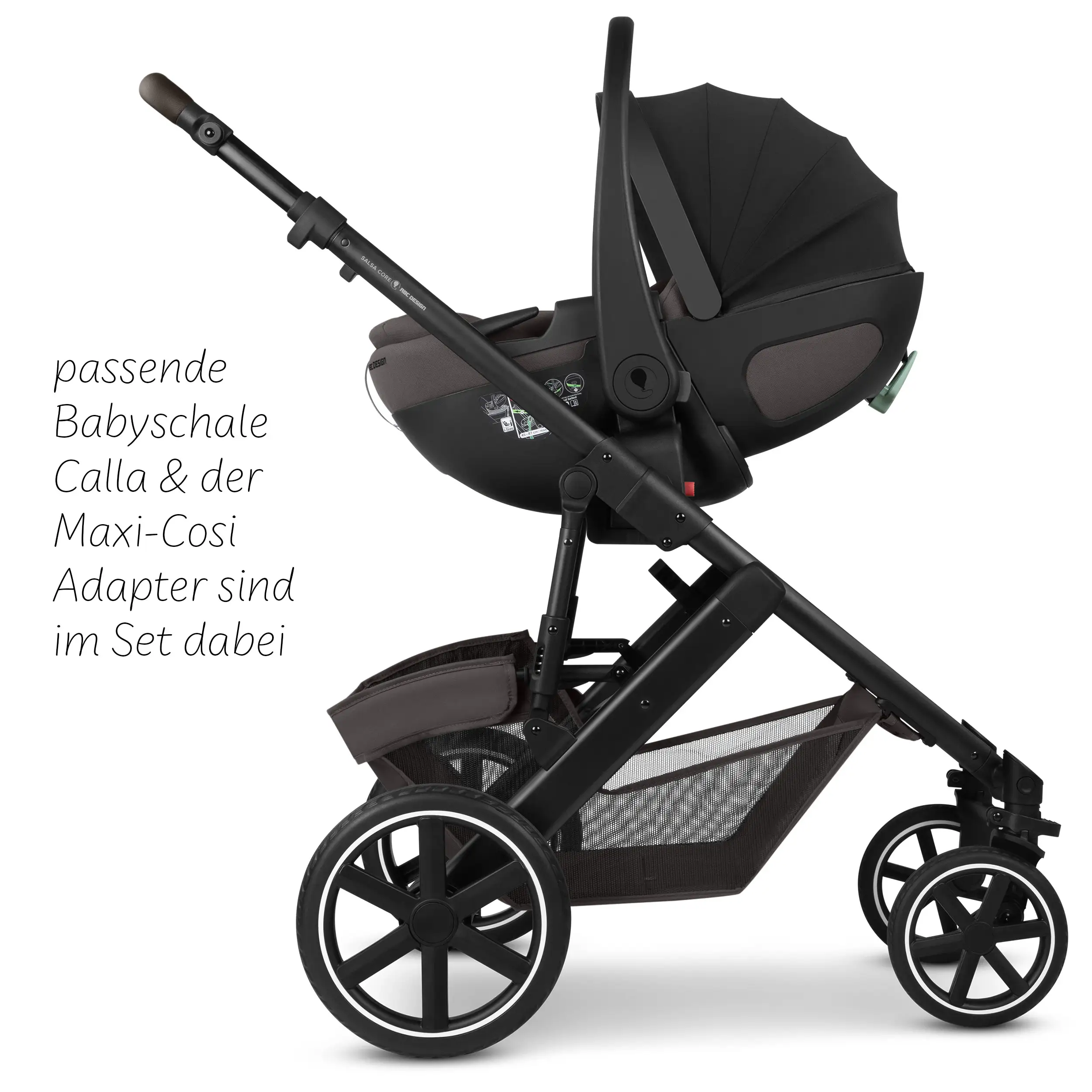 Ensemble poussette 3en1 Salsa Core avec coque auto inclinable Calla - Falcon