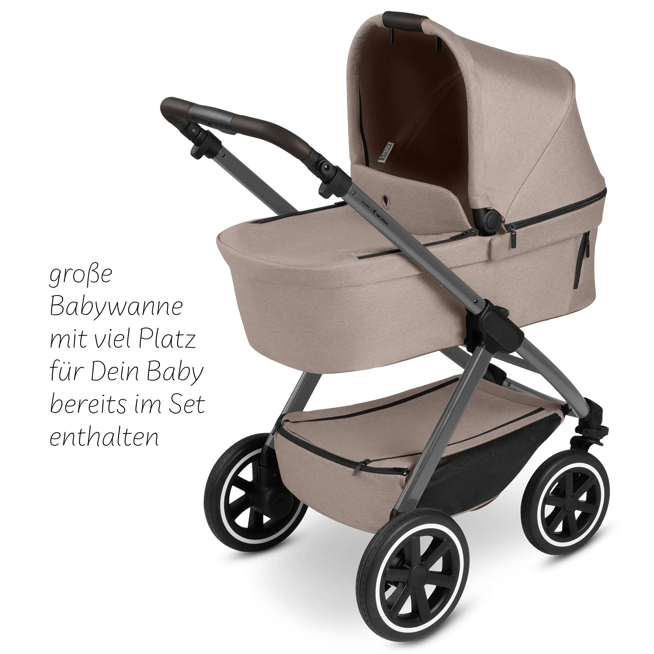 4in1 Kinderwagen Set Samba 2 inkl. Isofix Base - Camel