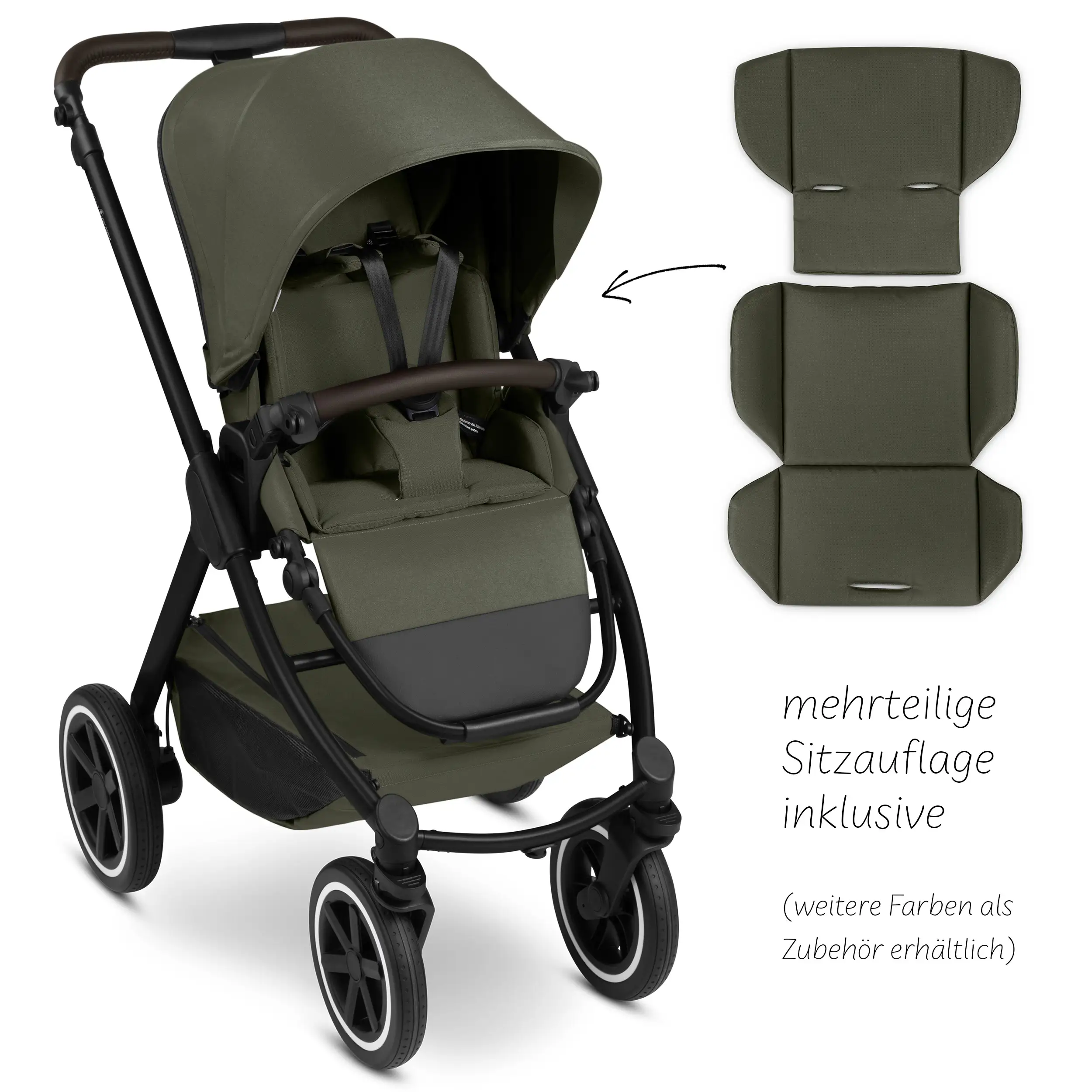 4in1 Kinderwagen Set Samba 2 inkl. Isofix Base - Avocado