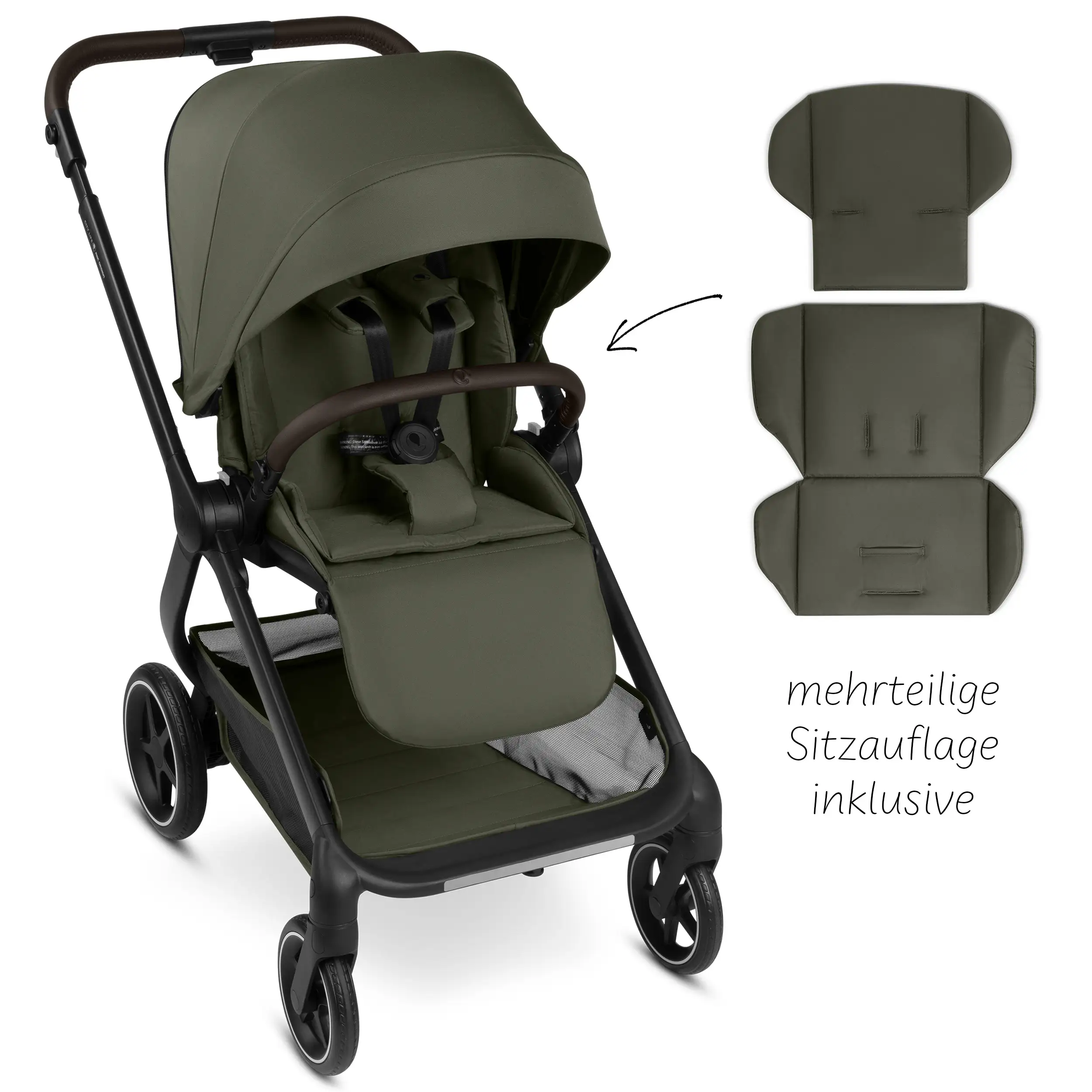 4in1-Kinderwagen-Set City Life inkl. Isofix Base - Avocado