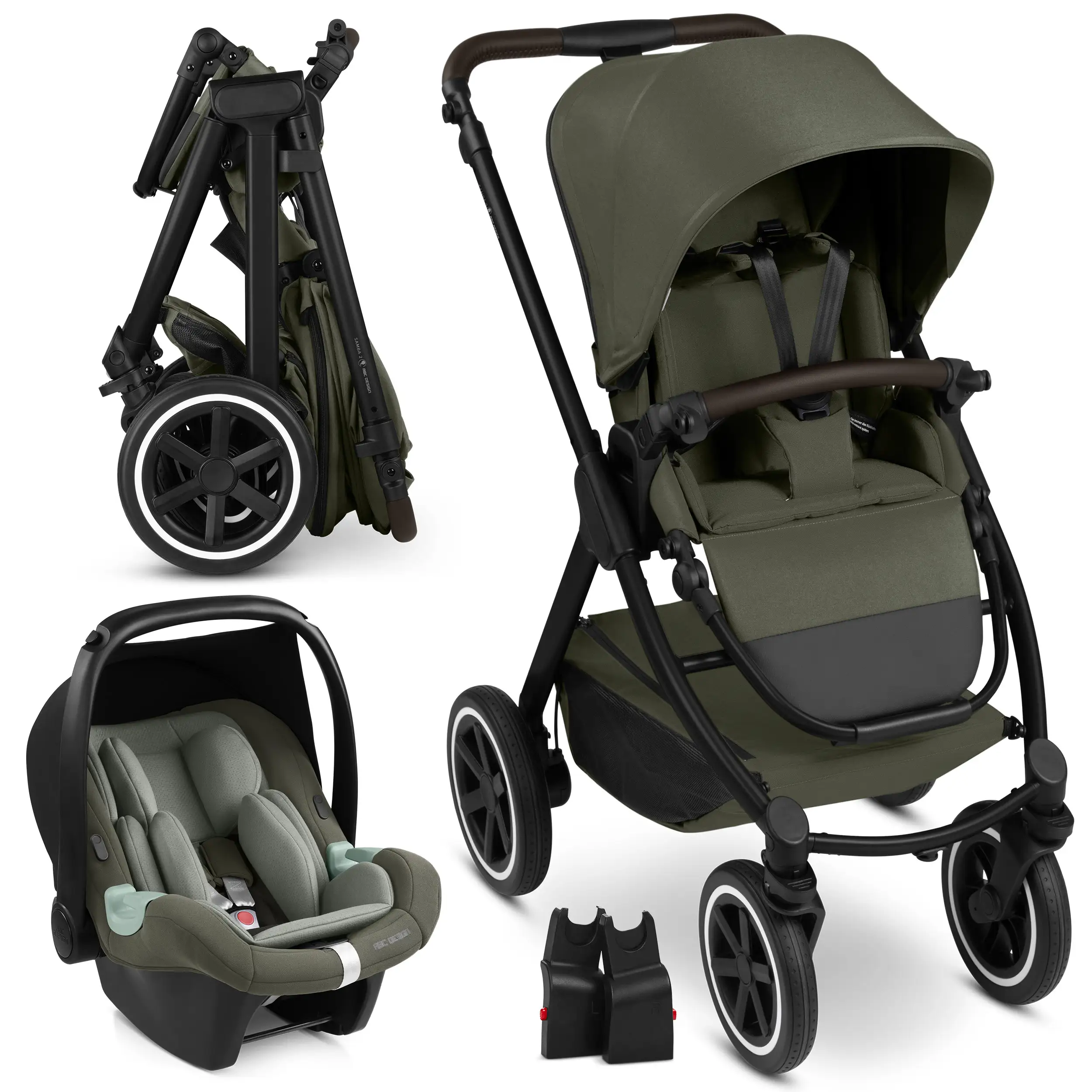 Travel-Set Samba 2 inkl. Autositz für Neugeborene - Avocado
