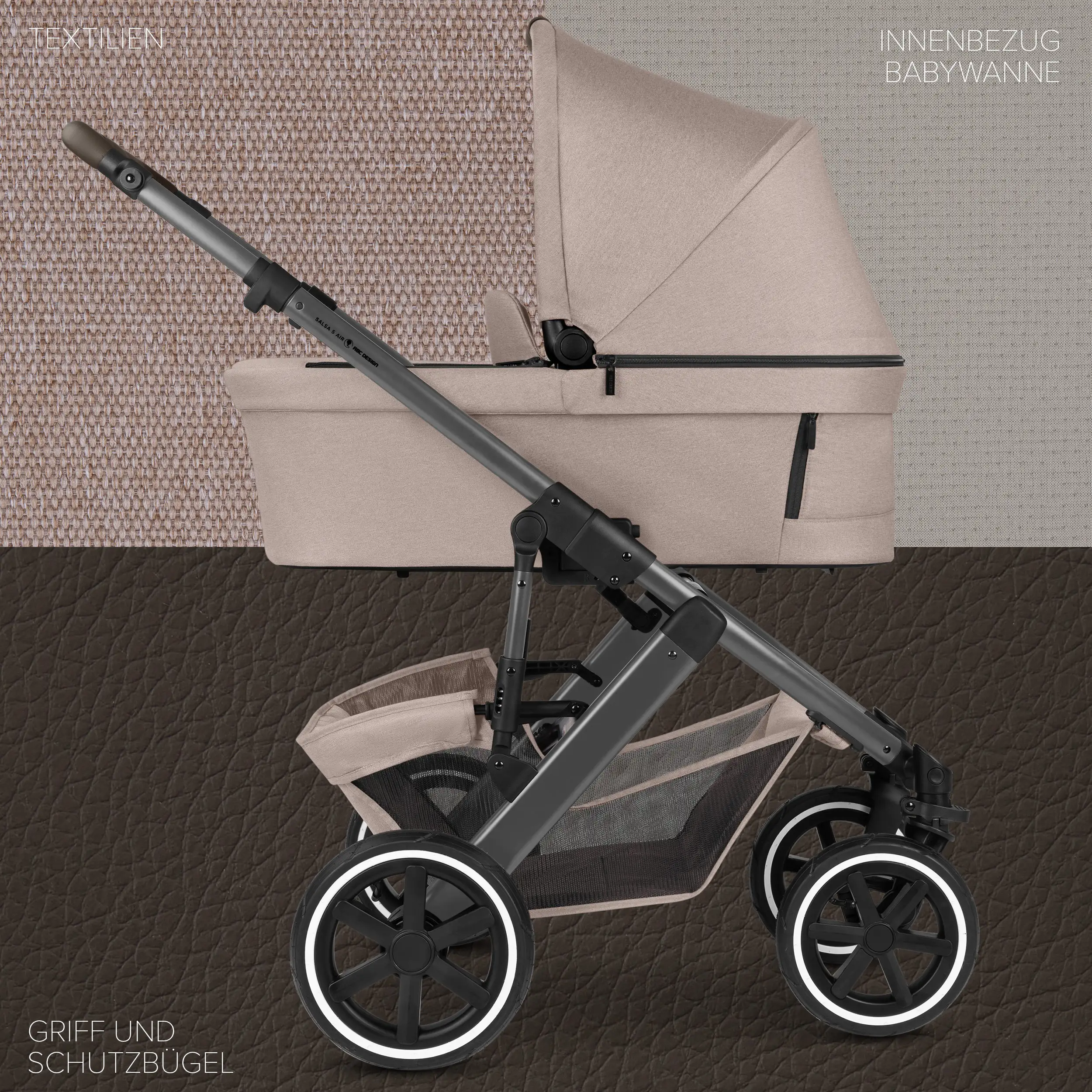 3in1 Kinderwagen-Set Salsa 5 Air - Camel