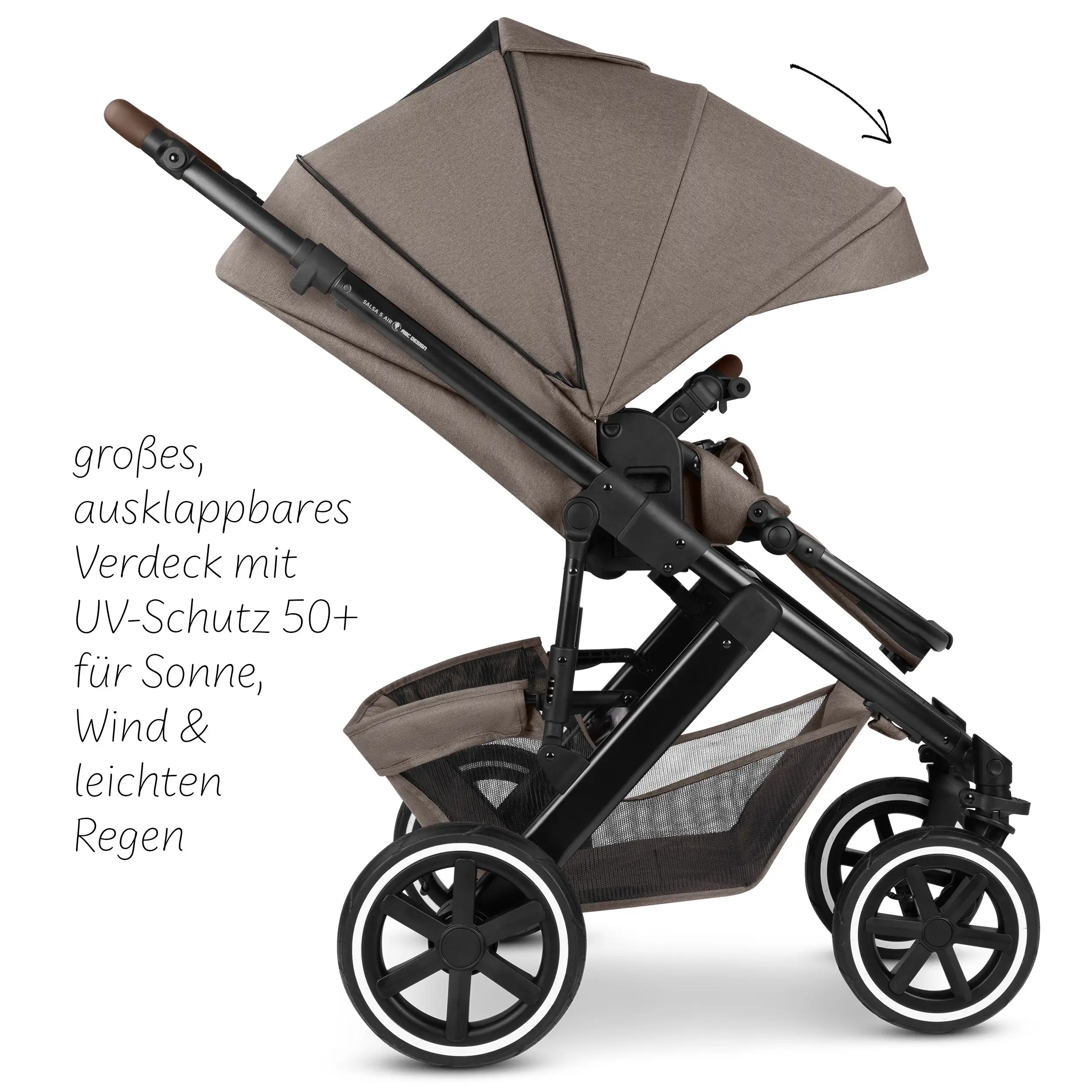 3in1-Kinderwagen-Set Salsa 5 Air inkl. Babyschale Calla mit Liegefunktion  - Nature