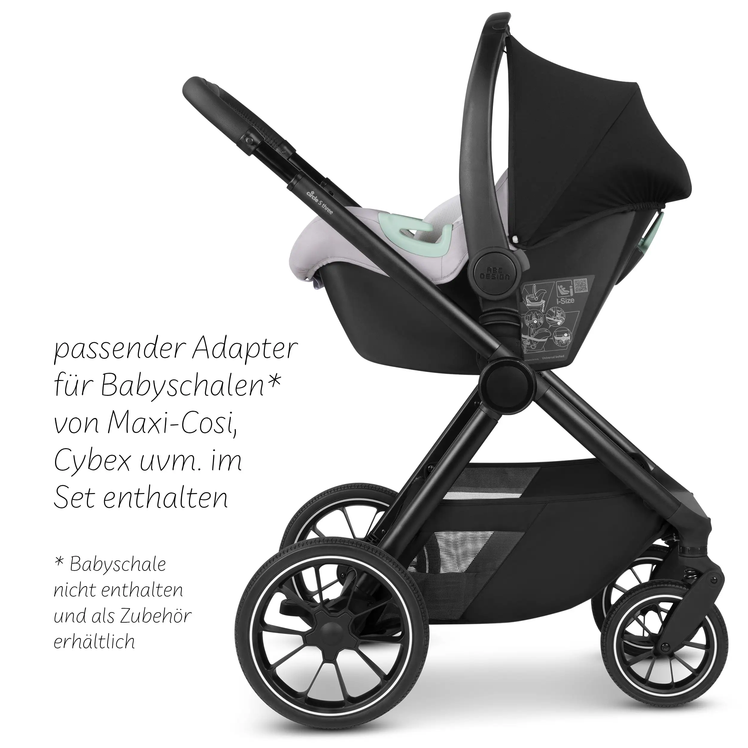 Kombi-Kinderwagen S Three - Black