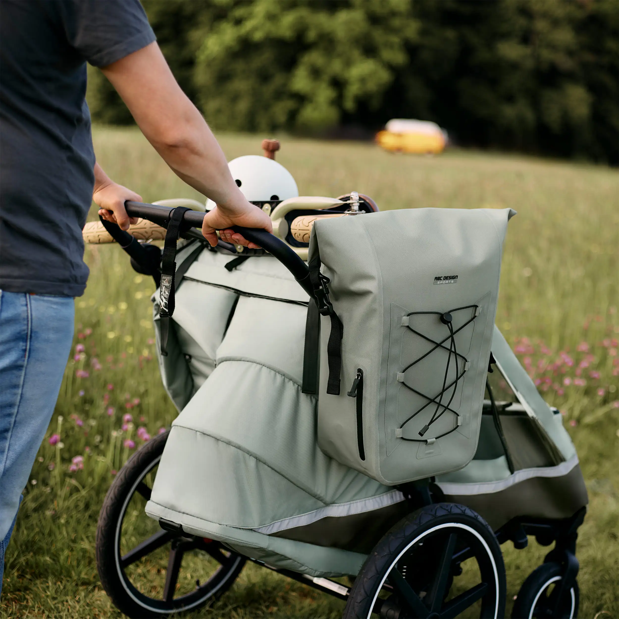 Satteltasche Sion 20L für Kinderwagen Fahrradanhänger & Alltag - Pine