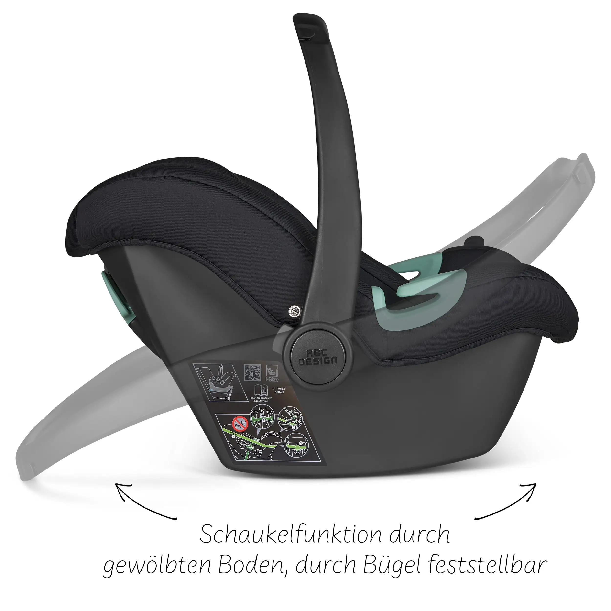 Babyschale Tulip i-Size inkl. drehbarer Isofix Base Root - Black