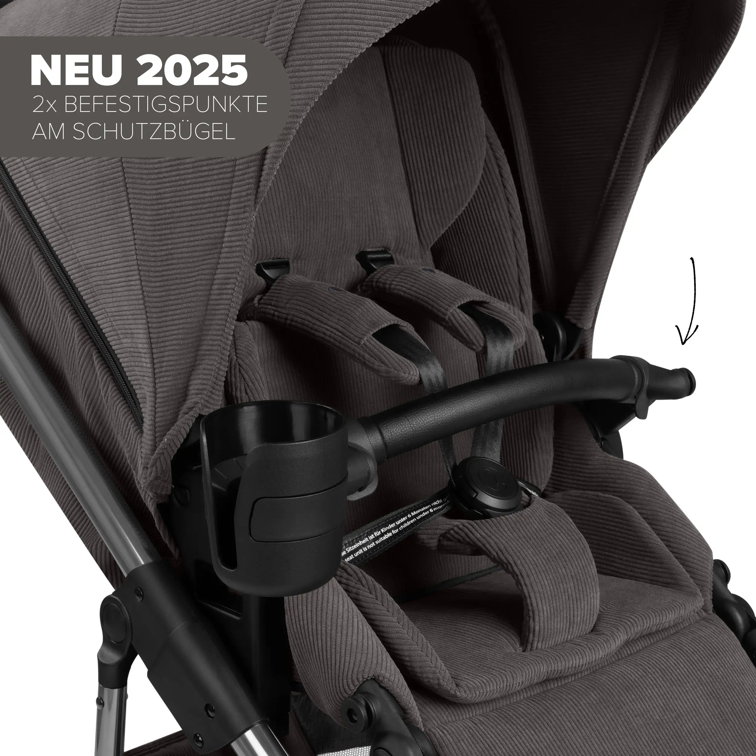 Kombi-Kinderwagen Salsa 5 Air inkl. Winterfußsack & Wickeltasche - Almond