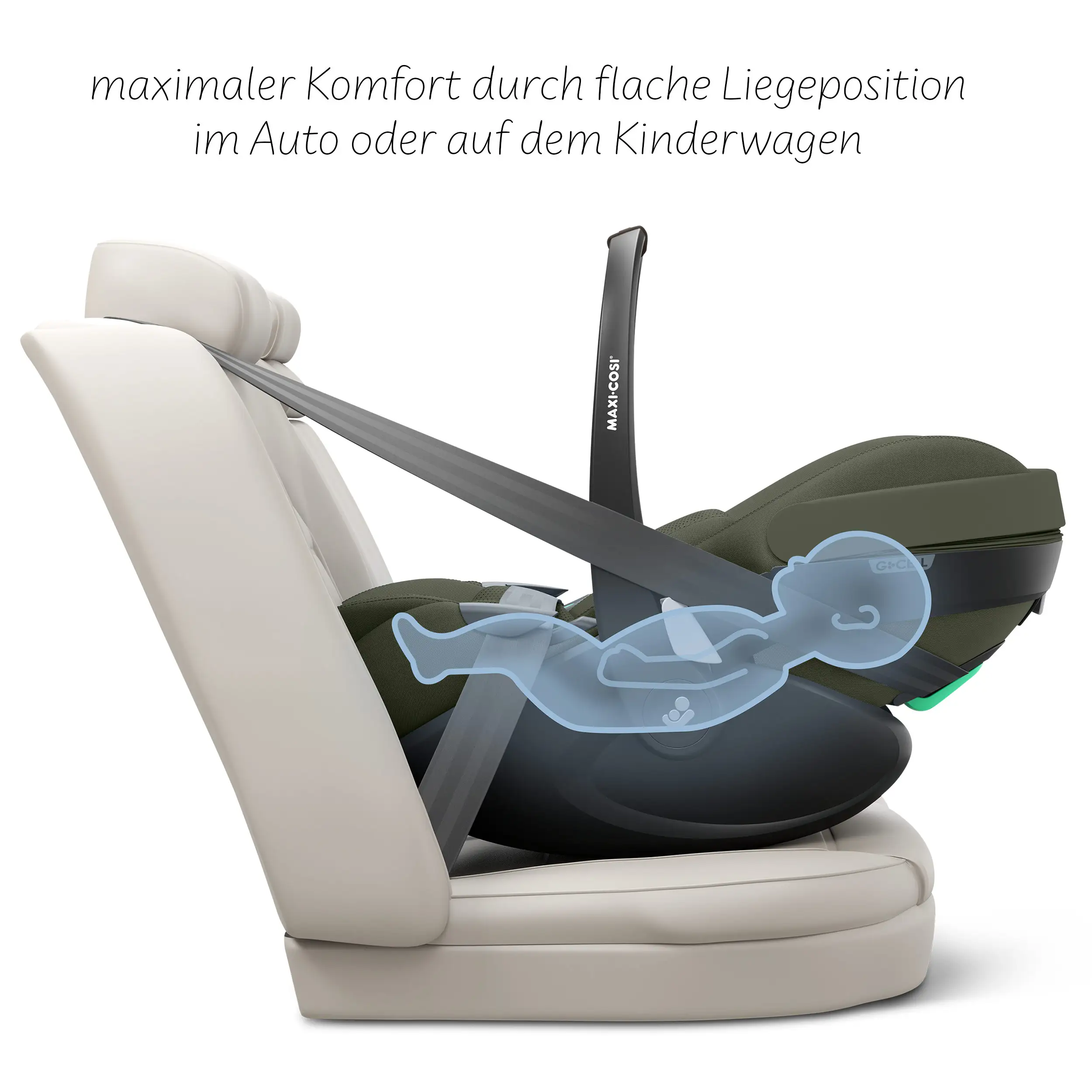 3in1 Kinderwagen-Set Salsa 5 Air inkl. Babyschale Maxi Cosi Pebble 360 Pro 2 - Avocado