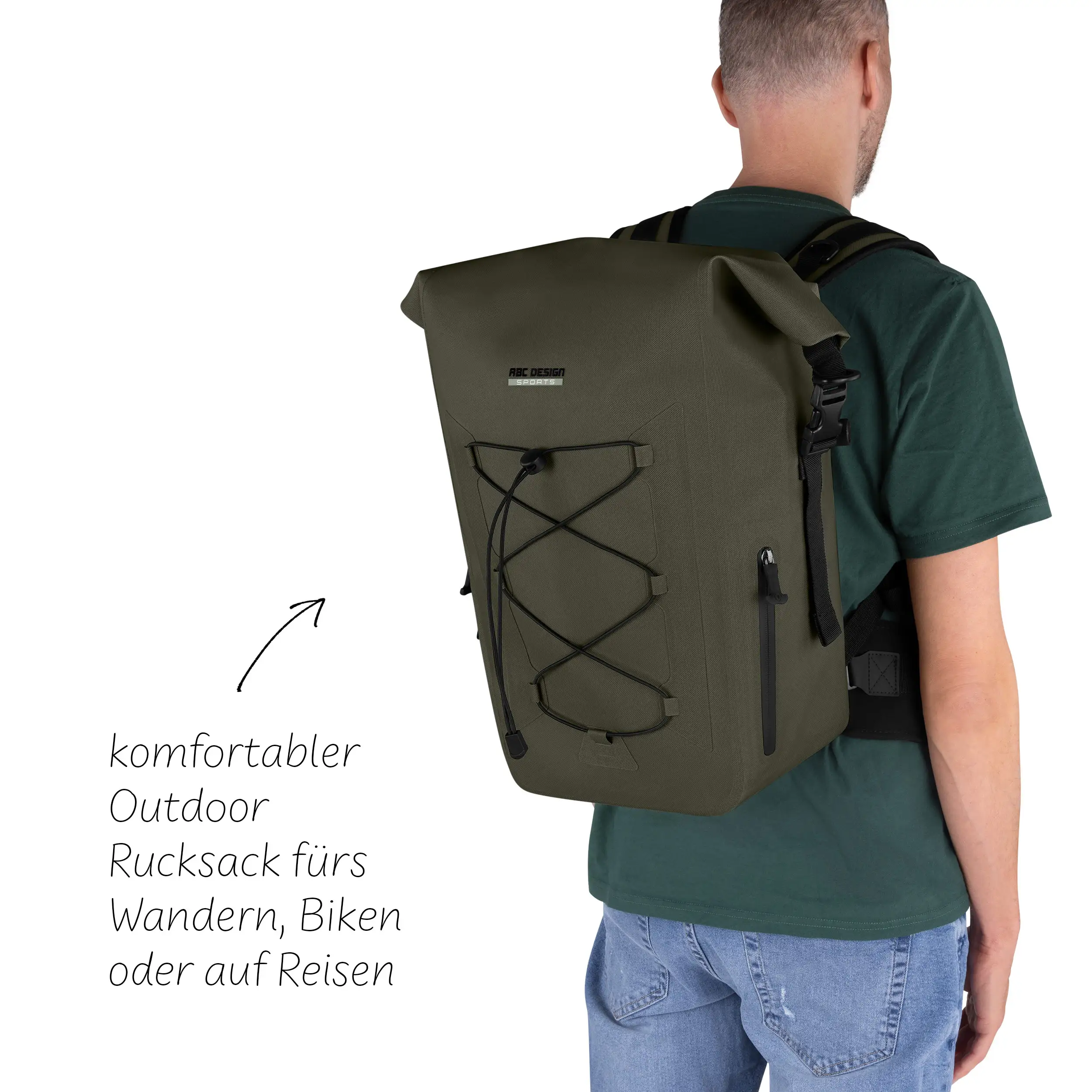 Premium Outdoor-Rucksack Lausanne 20L für Stadt & Natur - Avocado