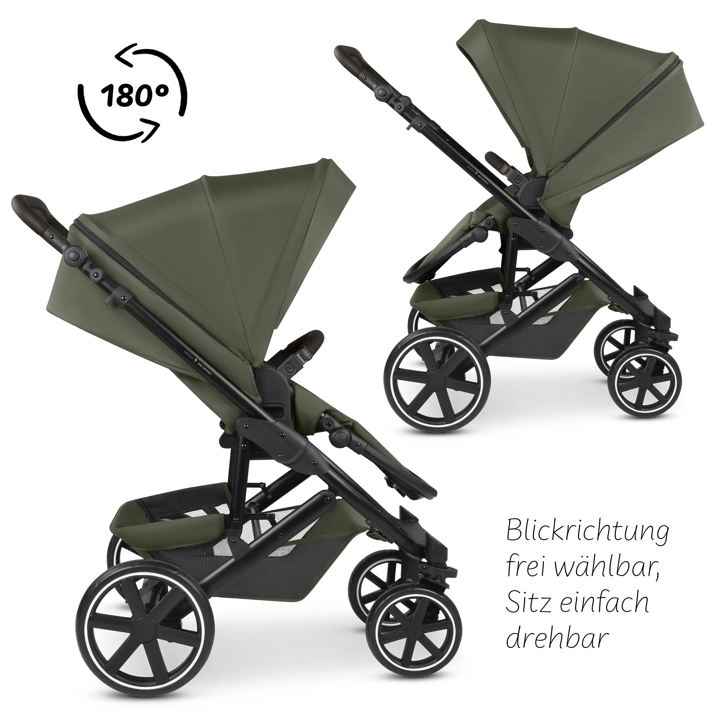 4in1-Kinderwagen-Set Sierra inkl. Isofix Base - Pea