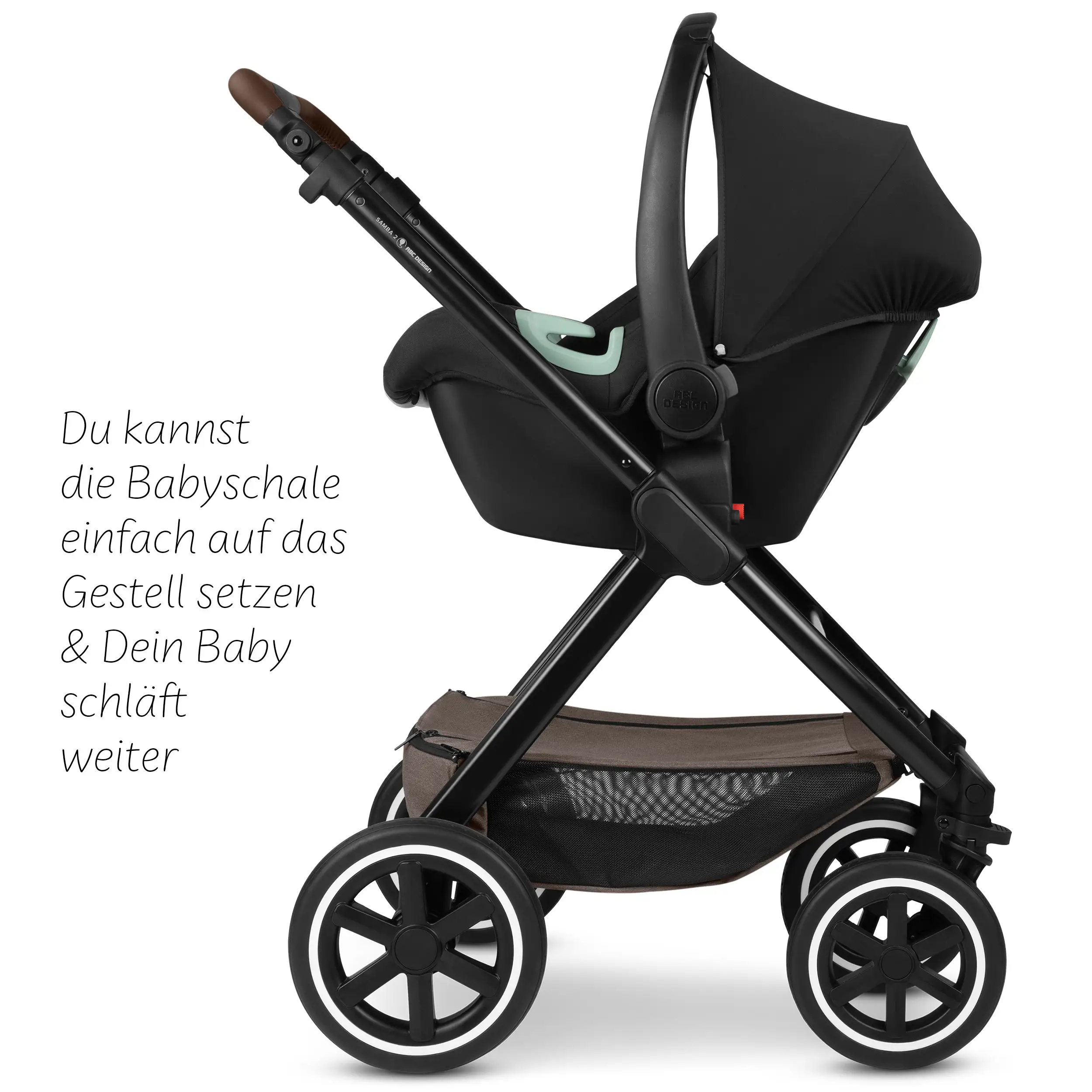4in1 Kinderwagen Set Samba 2 inkl. Isofix Base - Nature