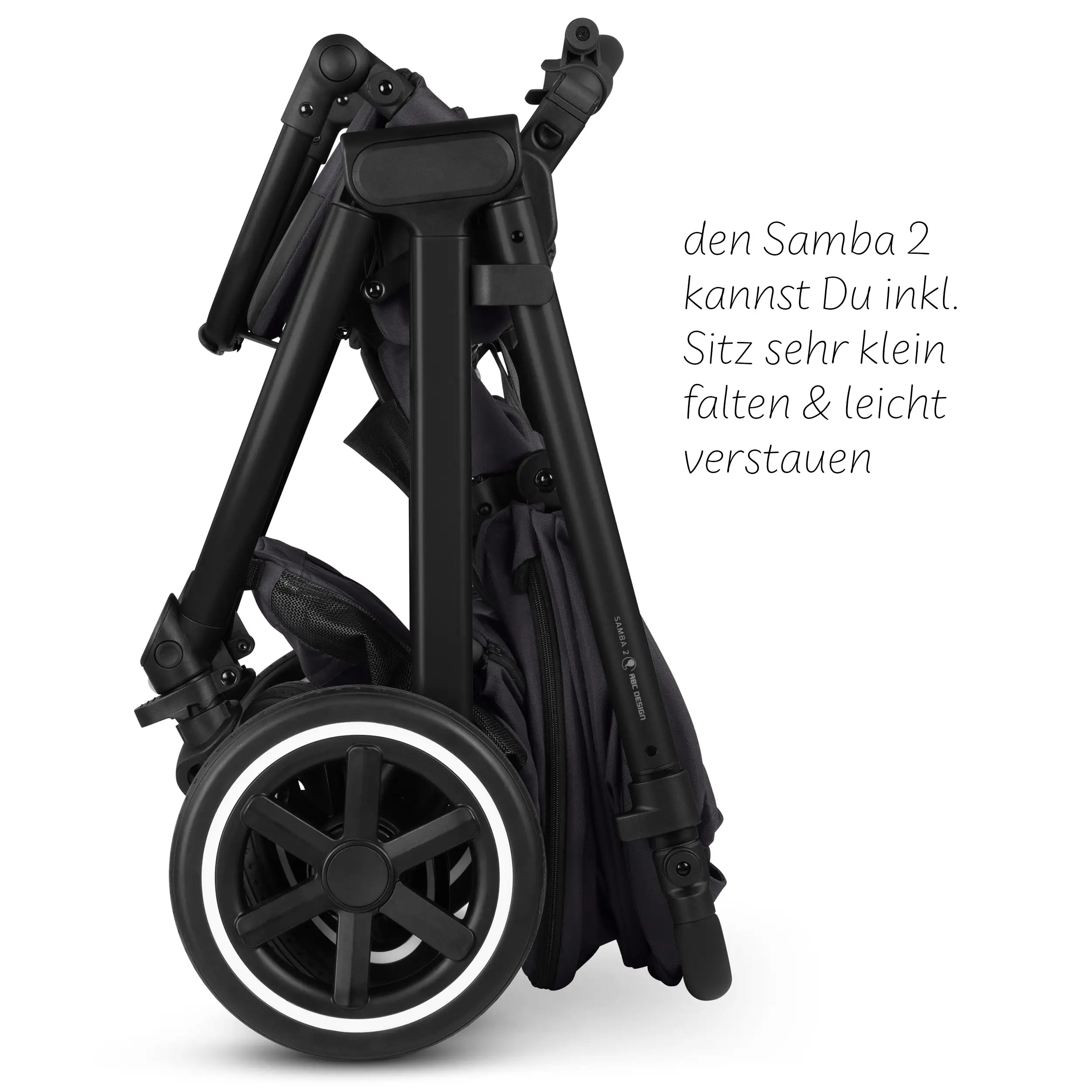 3in1 Kinderwagen-Set Samba 2 inkl. Babyschale Maxi Cosi Pebble 360 Pro 2 - Coal