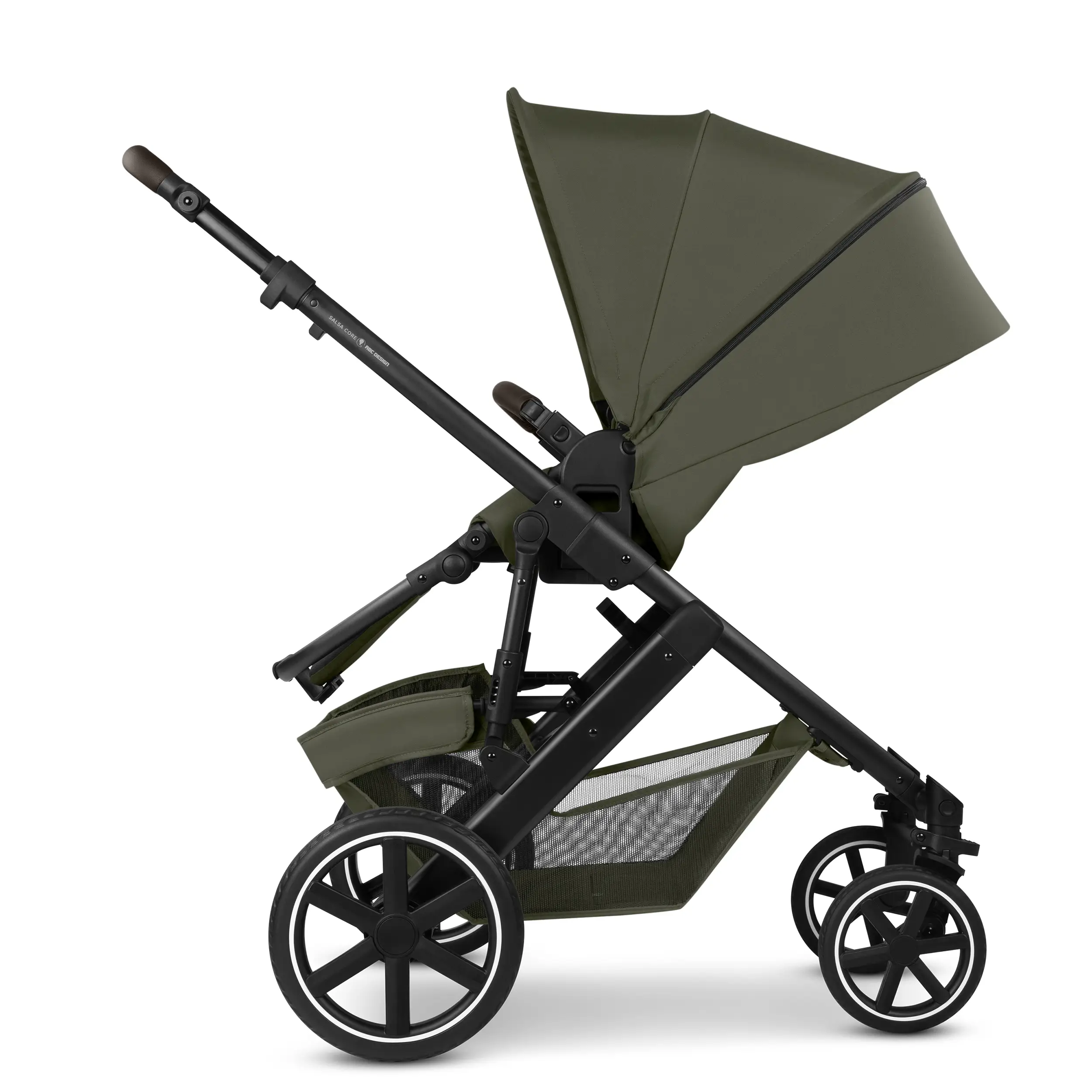 3in1 Kinderwagen-Set Salsa Core inkl. Babyschale mit Liegefunktion Calla - Olive