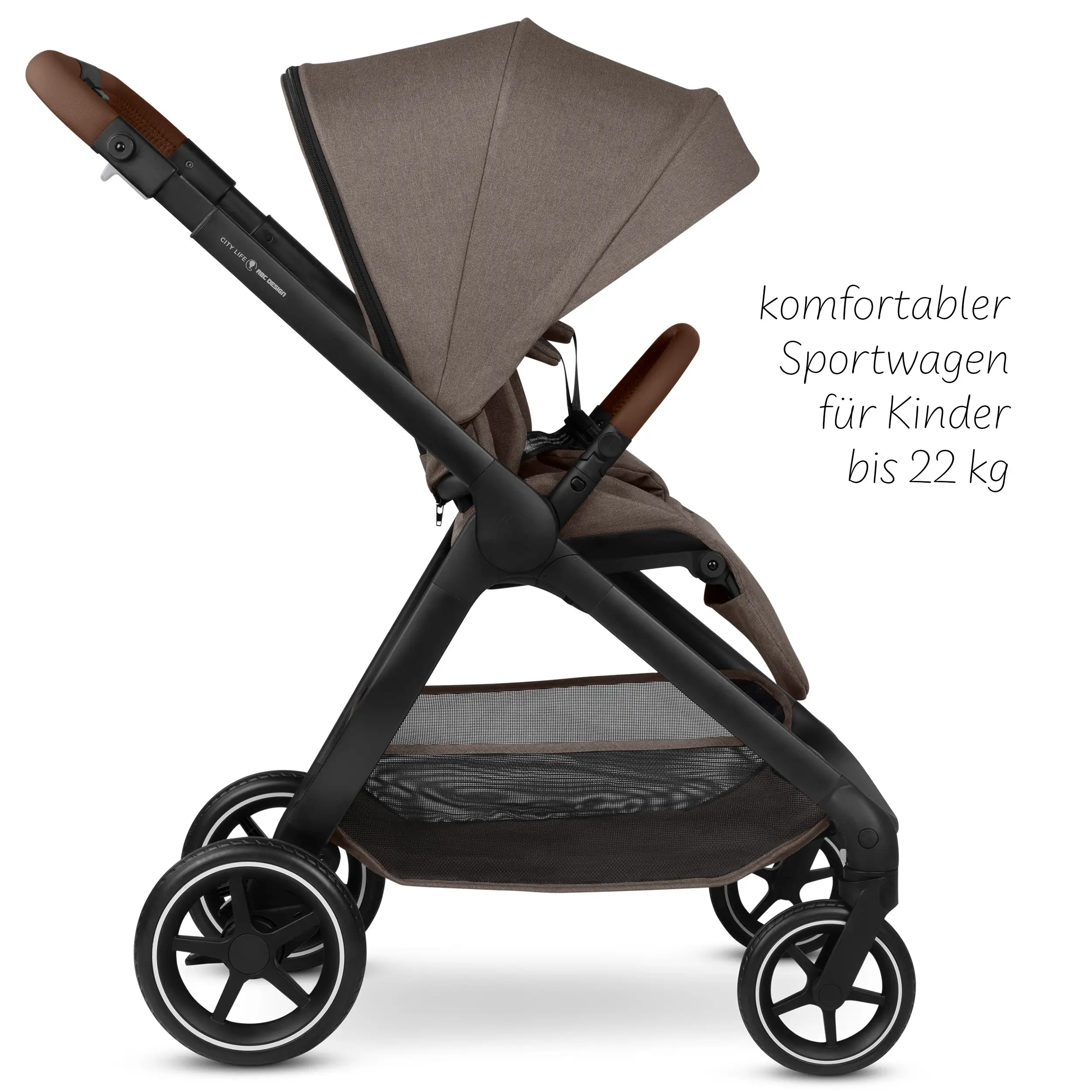 4in1-Kinderwagen-Set City Life inkl. Babyschale Calla mit Liegefunktion - Nature