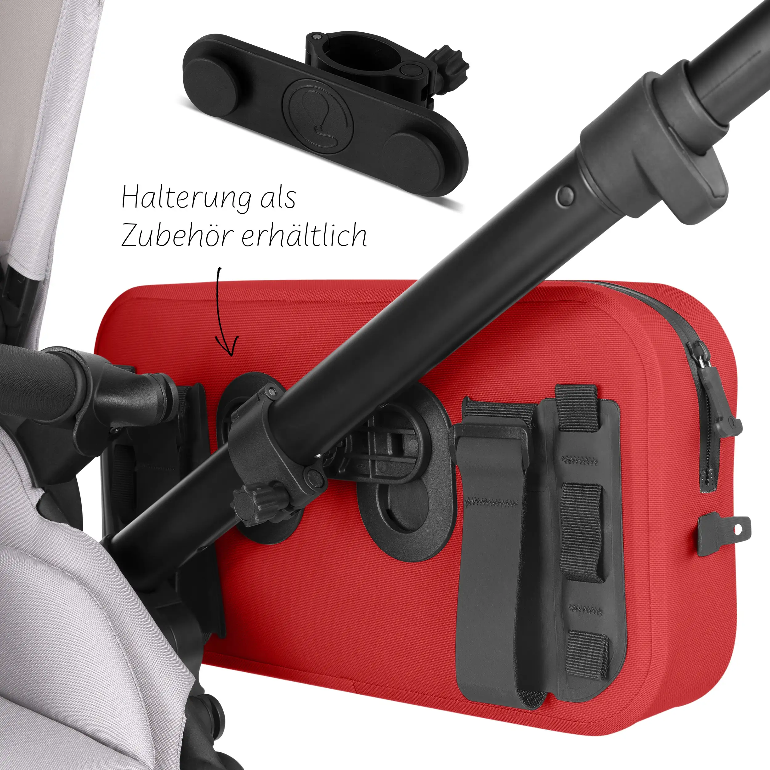 Satteltasche Genf 4,5L für Kinderwagen, Fahrrad & Alltag - Mango
