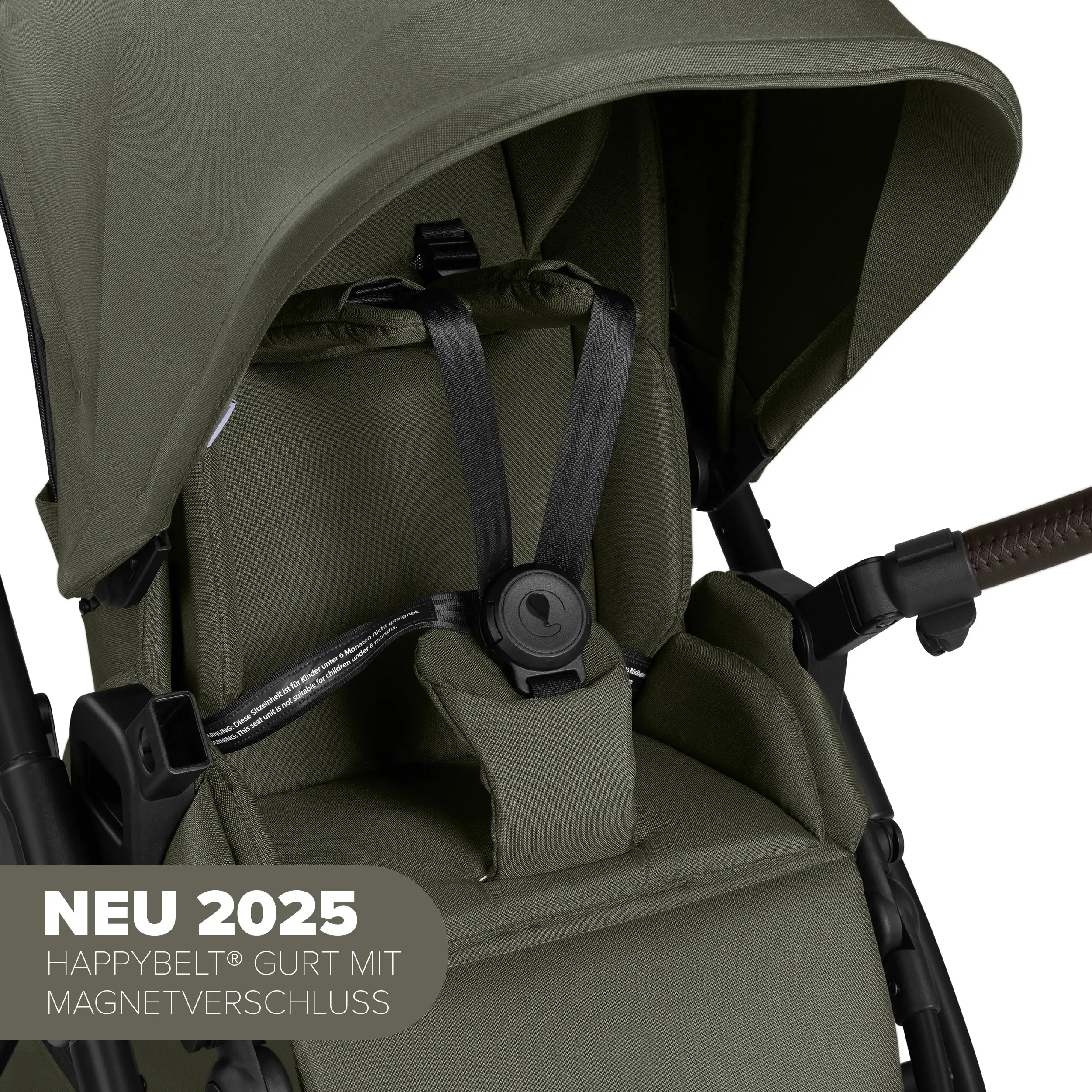 4in1-Kinderwagen-Set Samba 2 inkl. Babyschale Calla mit Liegefunktion - Avocado