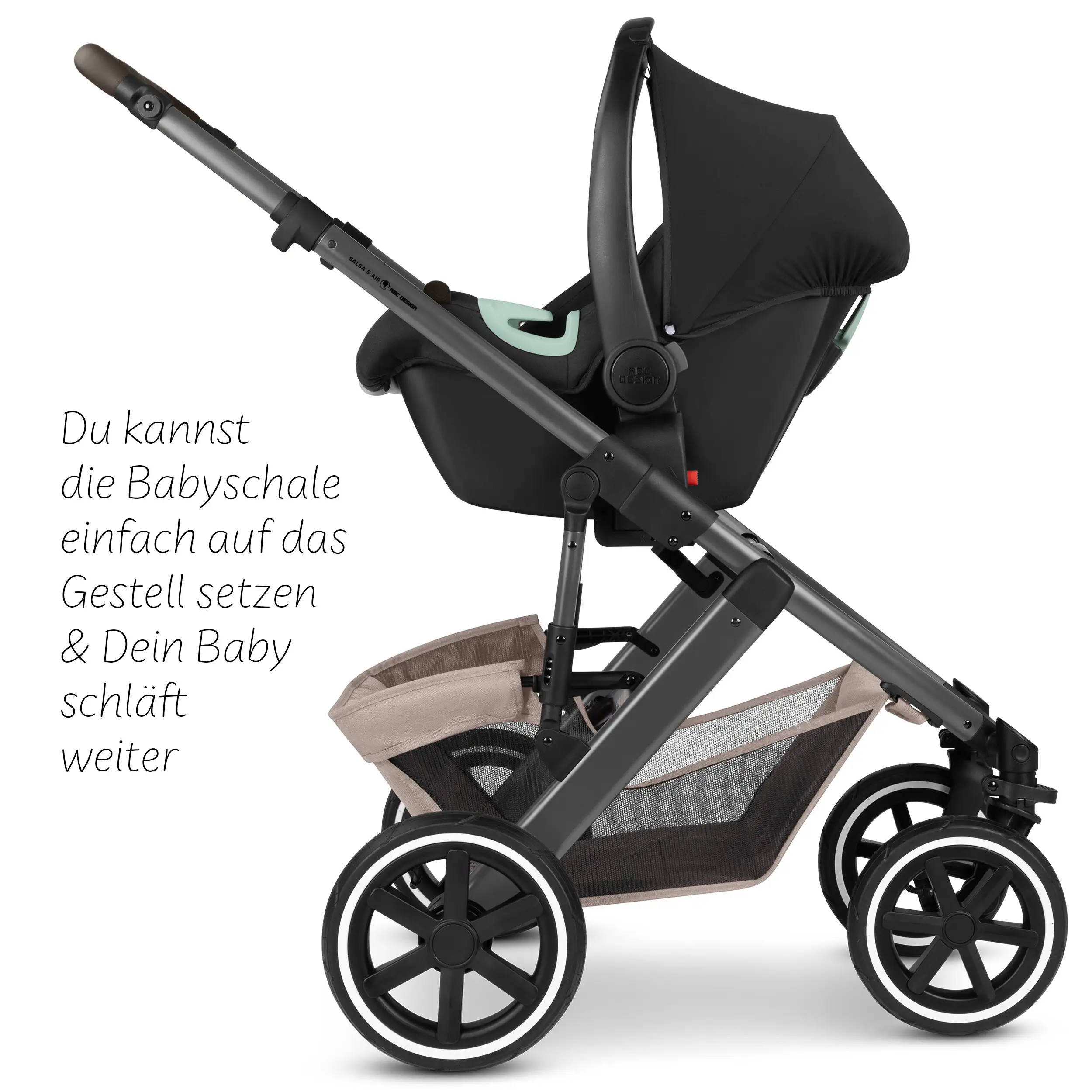 4in1 Kinderwagen-Set Salsa 5 Air inkl. Isofix Base - Camel