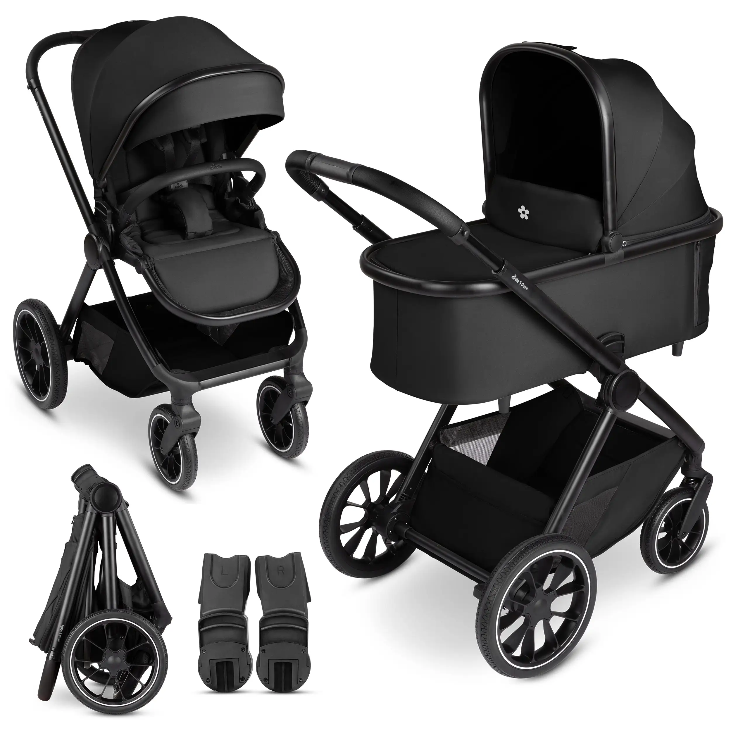 Kombi-Kinderwagen S Three - Black