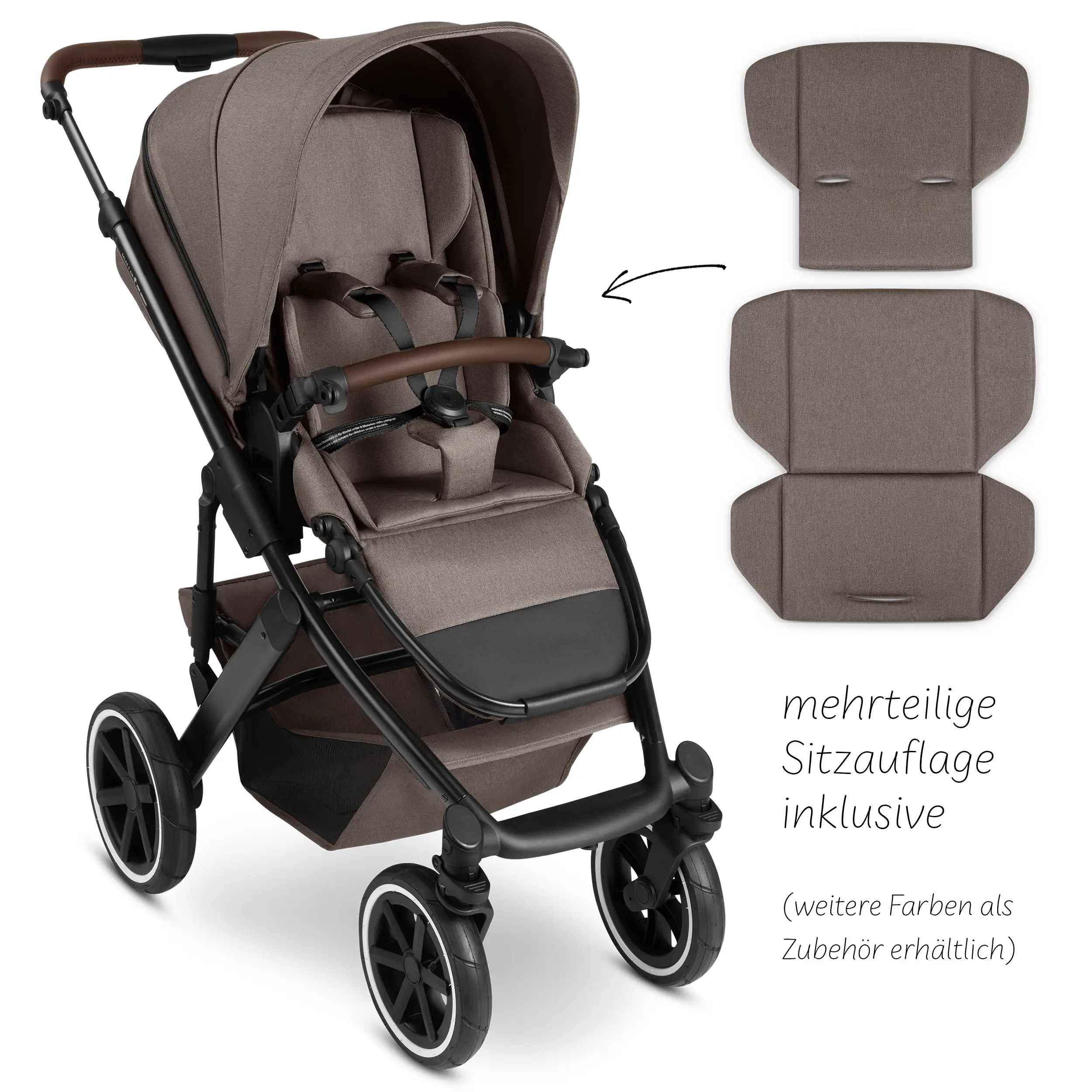 3in1-Kinderwagen-Set Salsa 5 Air inkl. Babyschale Calla mit Liegefunktion  - Nature