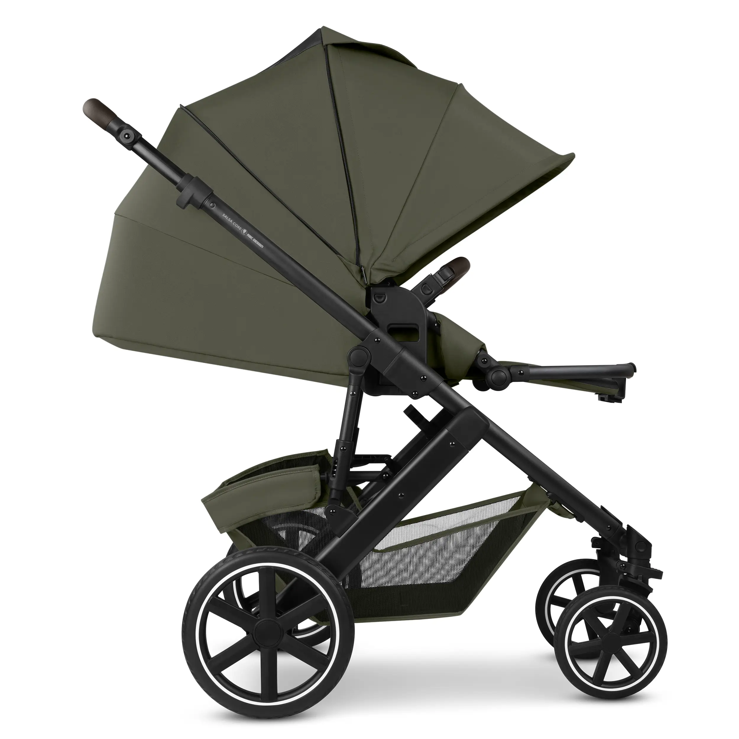 3in1 Kinderwagen-Set Salsa Core inkl. Babyschale mit Liegefunktion Calla - Olive