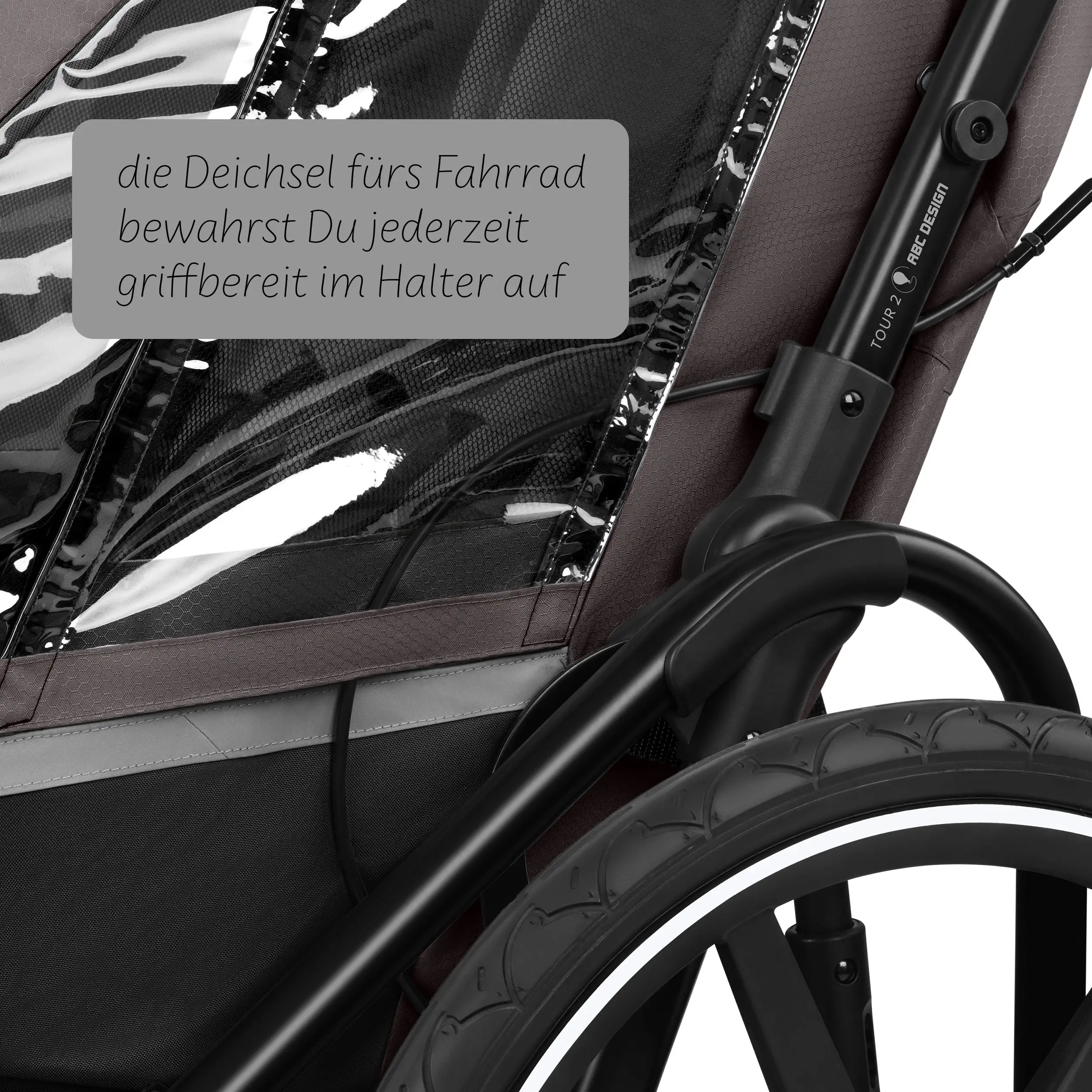 Remorque à vélo Tour 2 avec 2 sièges confortables et roues gonflables - Falcon