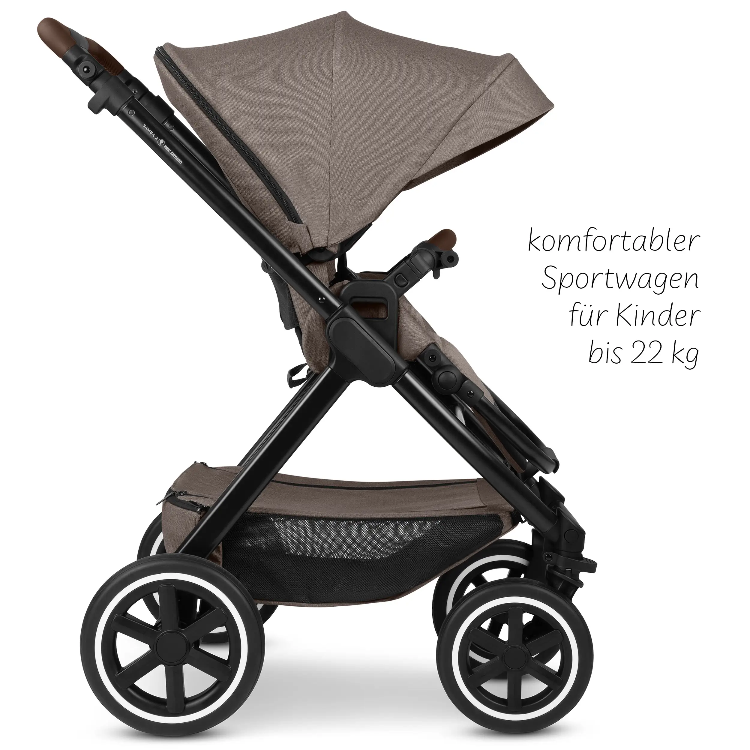 4in1-Kinderwagen-Set Samba 2 inkl. Babyschale Calla mit Liegefunktion - Nature