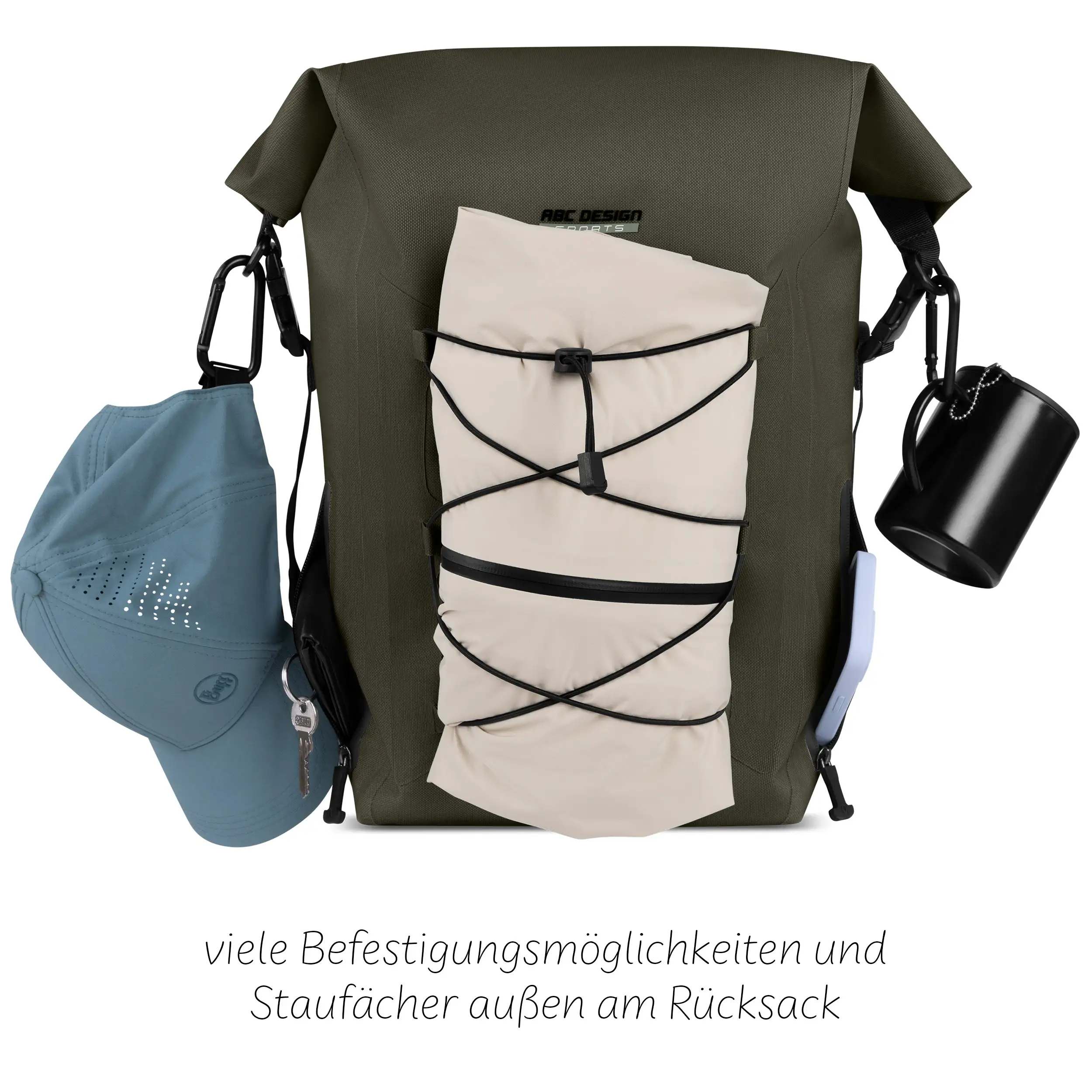 Premium Outdoor-Rucksack Lausanne 20L für Stadt & Natur - Avocado