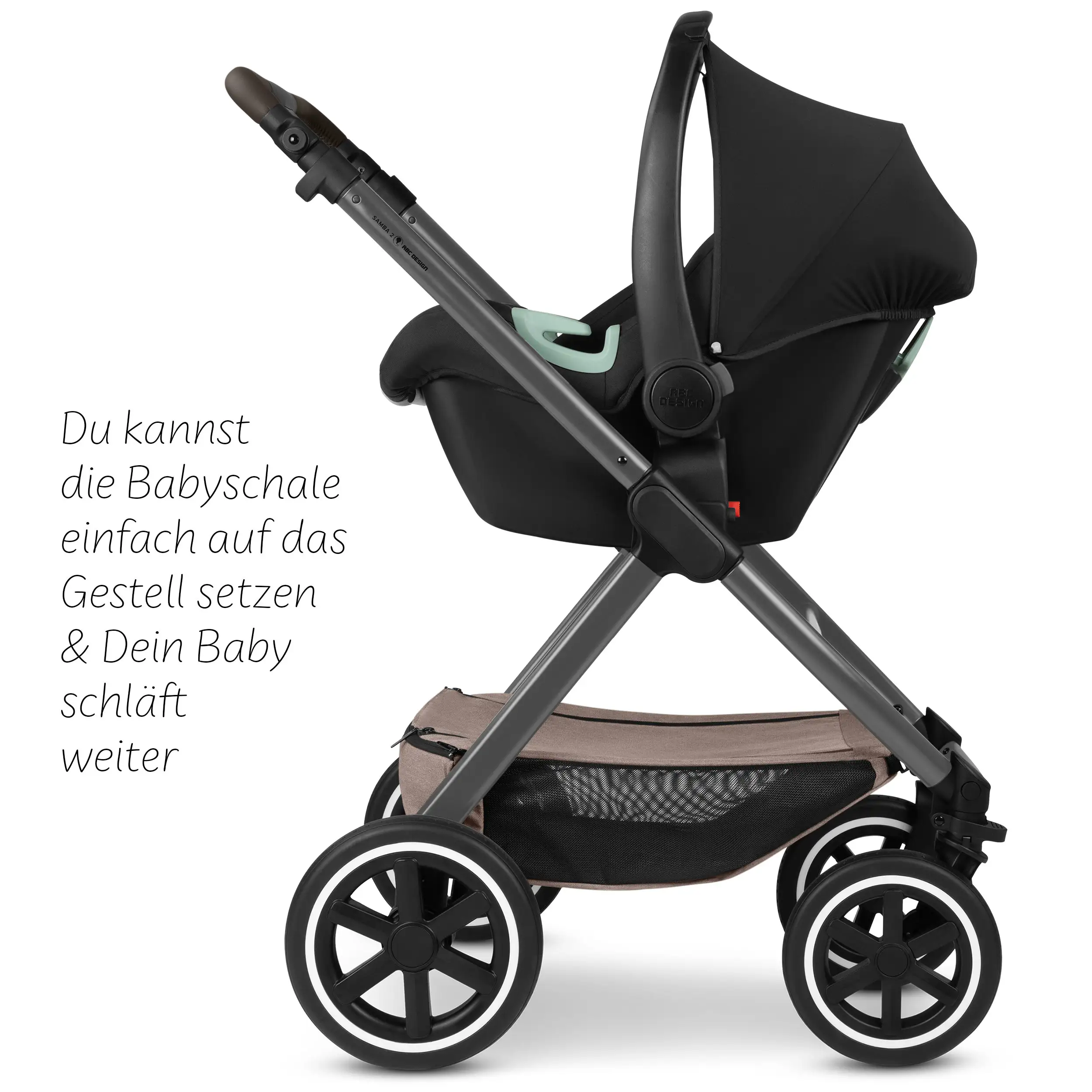 4in1 Kinderwagen Set Samba 2 inkl. Isofix Base - Camel