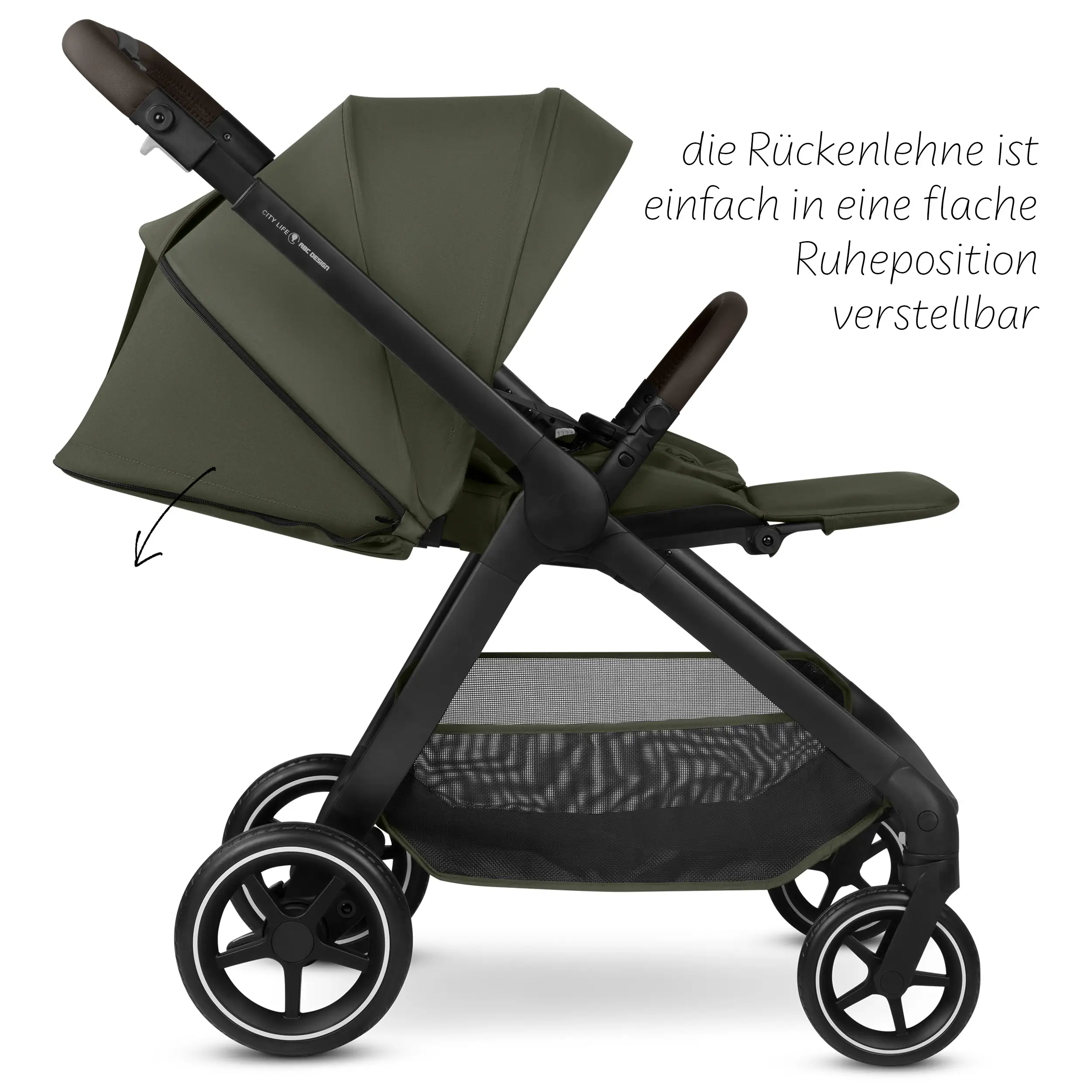 Set passeggino 3in1 City Life incl. ovetto Maxi-Cosi Pebble 360 Pro 2 - Avocado