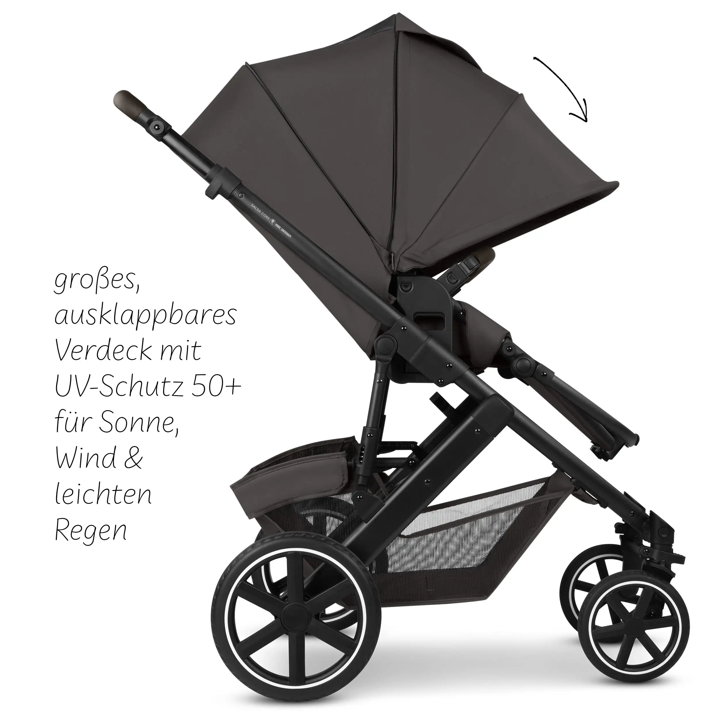 Ensemble poussette 4en1 Salsa Core avec coque auto inclinable Calla et base ISOFIX Root - Falcon