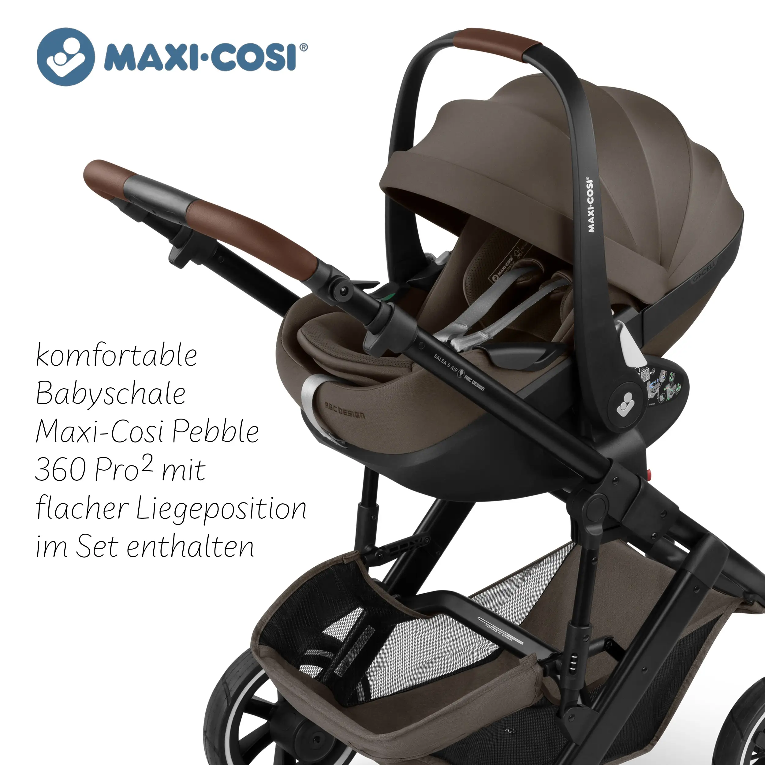 Set passeggino 3in1 City Life incl. ovetto Maxi-Cosi Pebble 360 Pro 2 - Nature