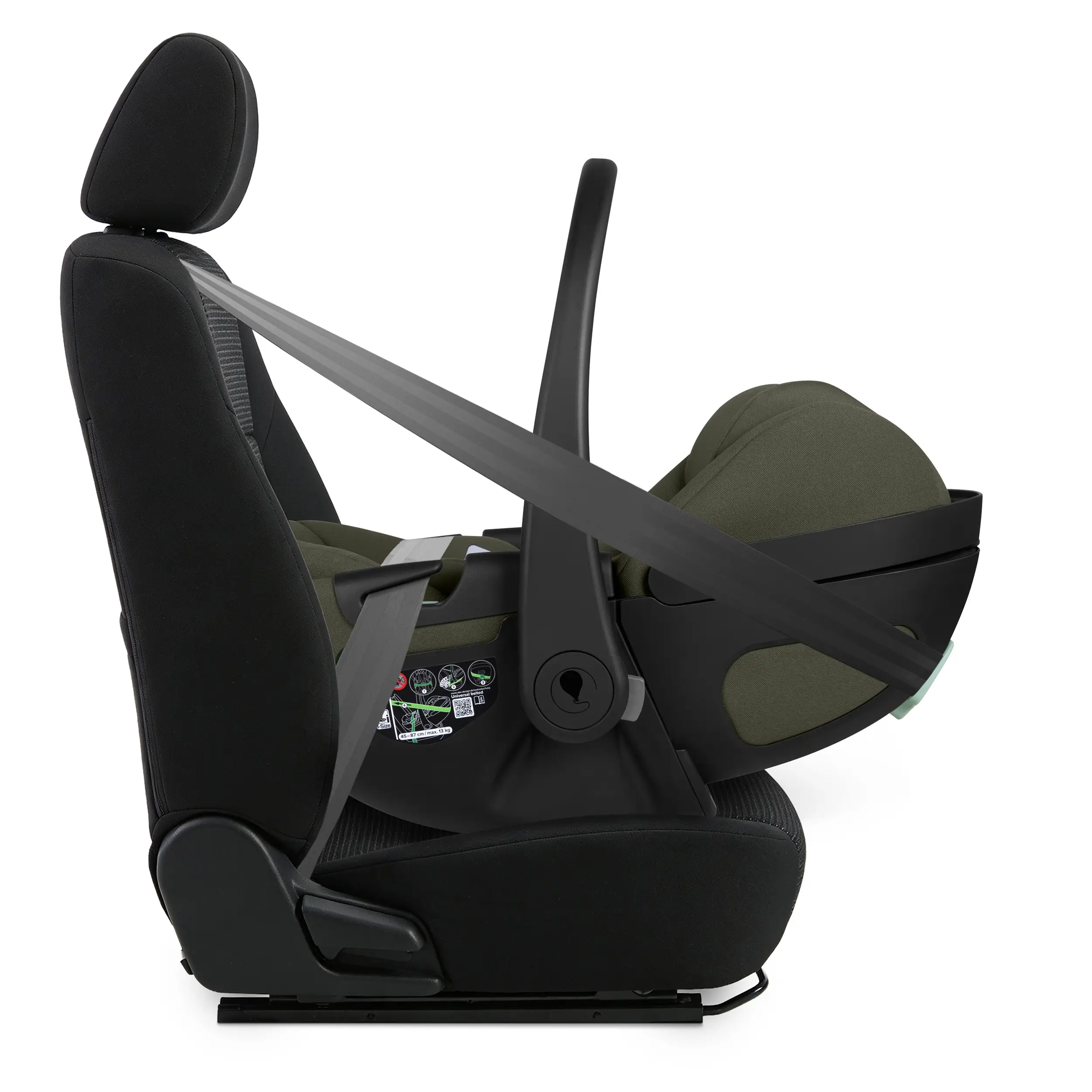 Babyschale mit Liegefunktion Calla i-Size - Olive